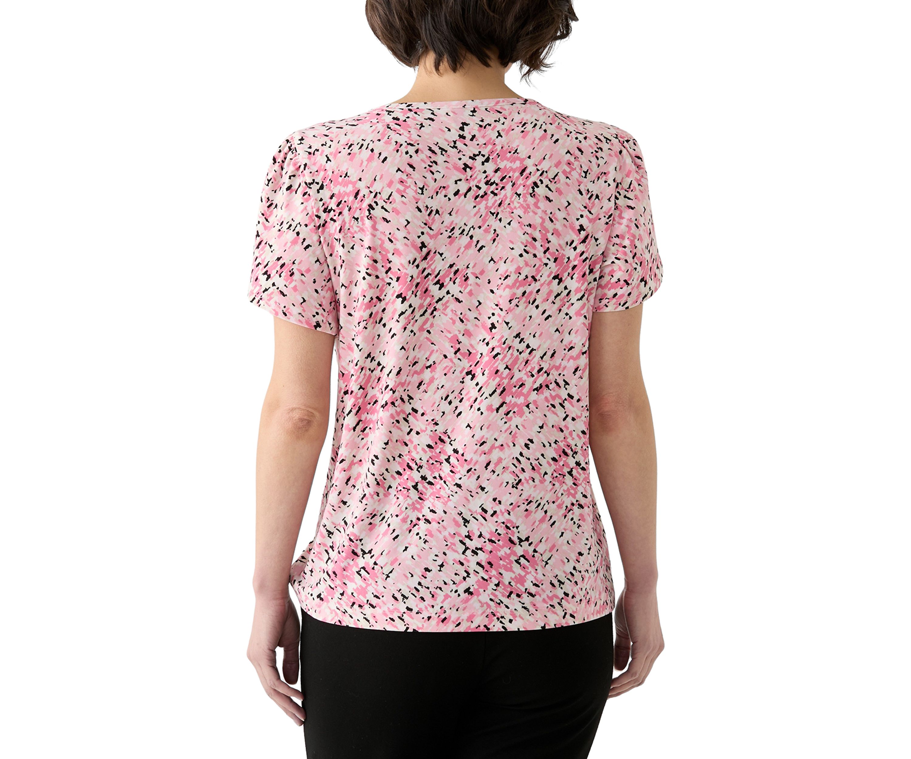 Petite Tulip Sleeve Floral Top 