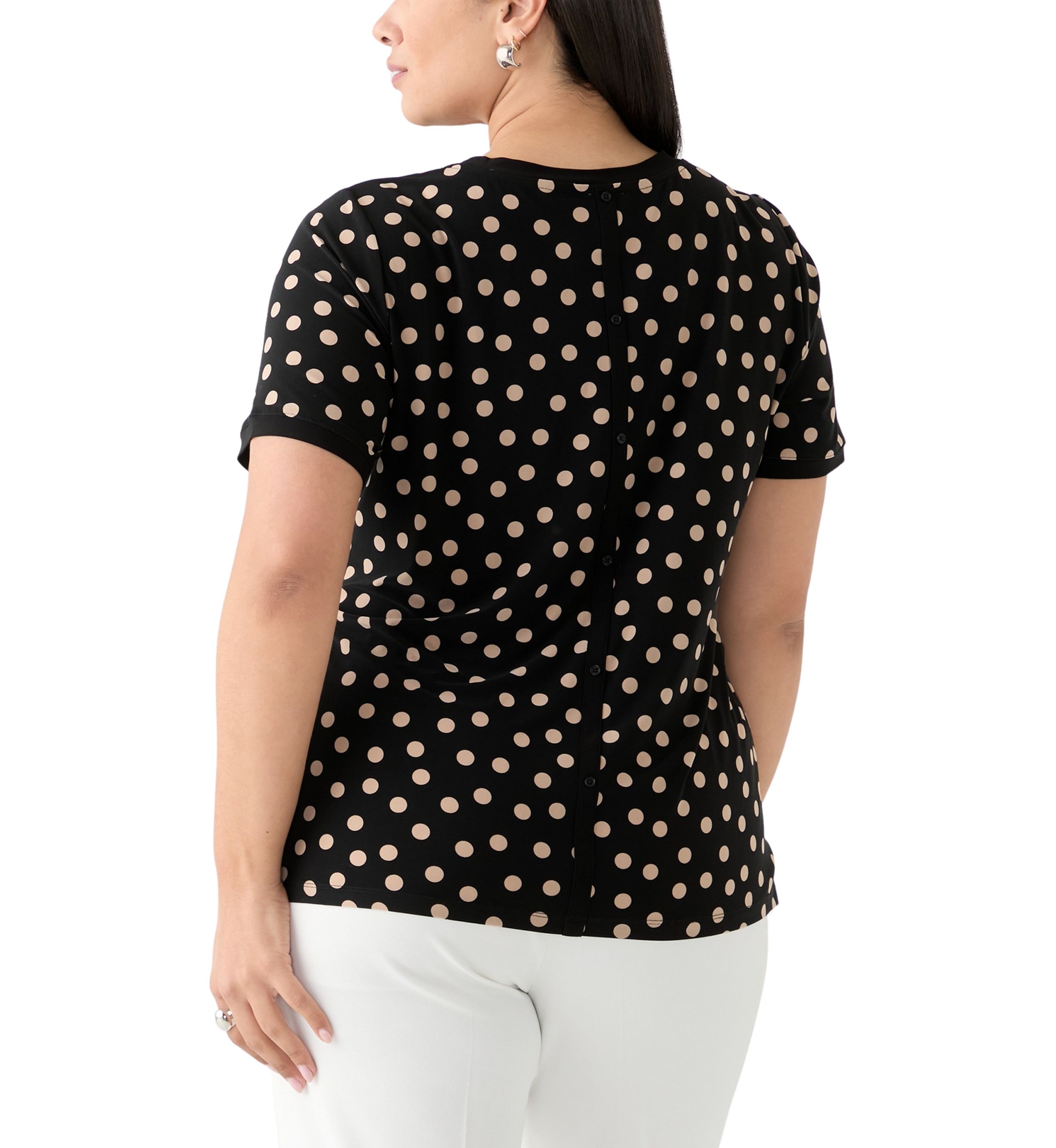 Plus Size Dot Printed T-Shirt