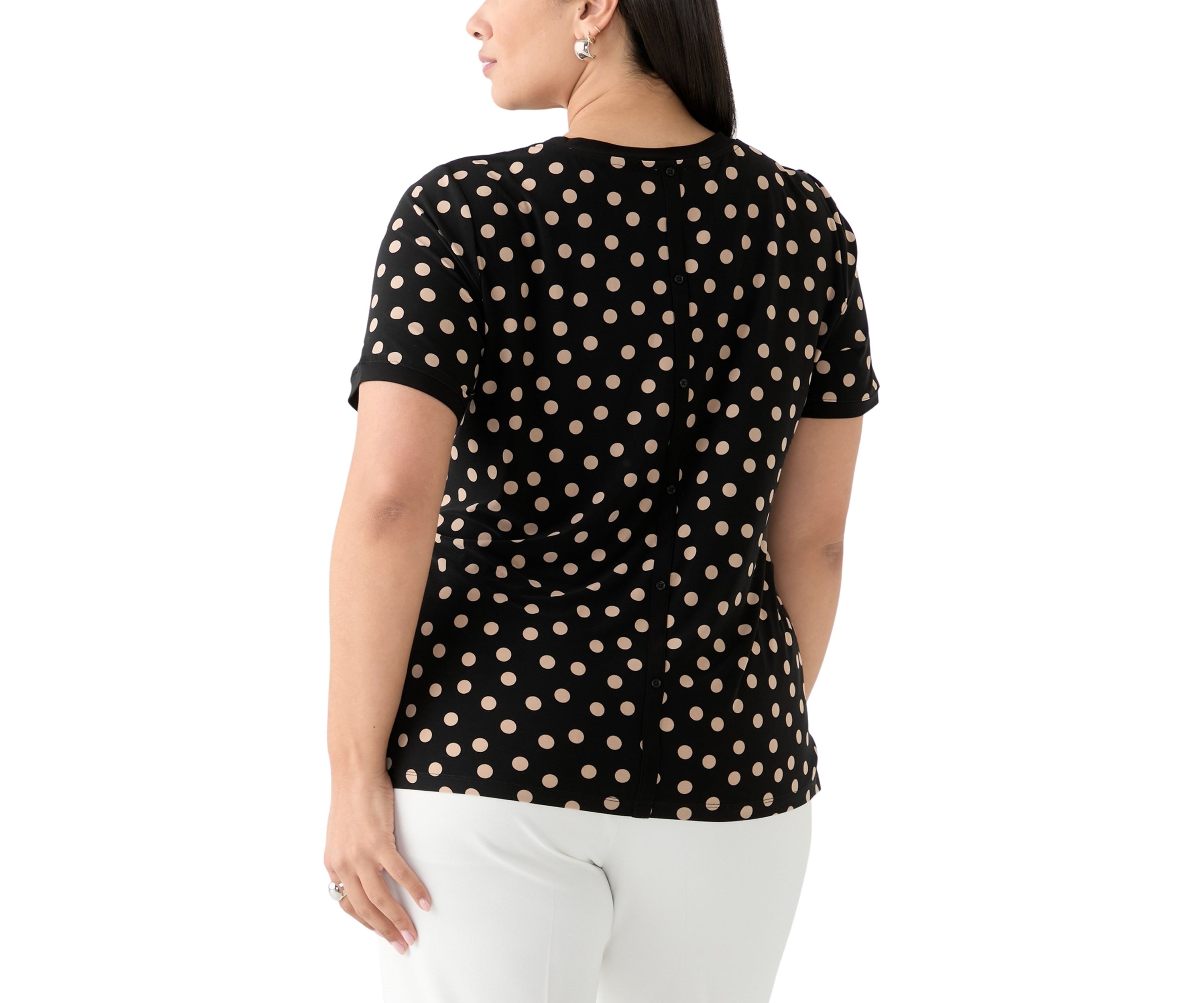 Plus Size Dot Printed T-Shirt