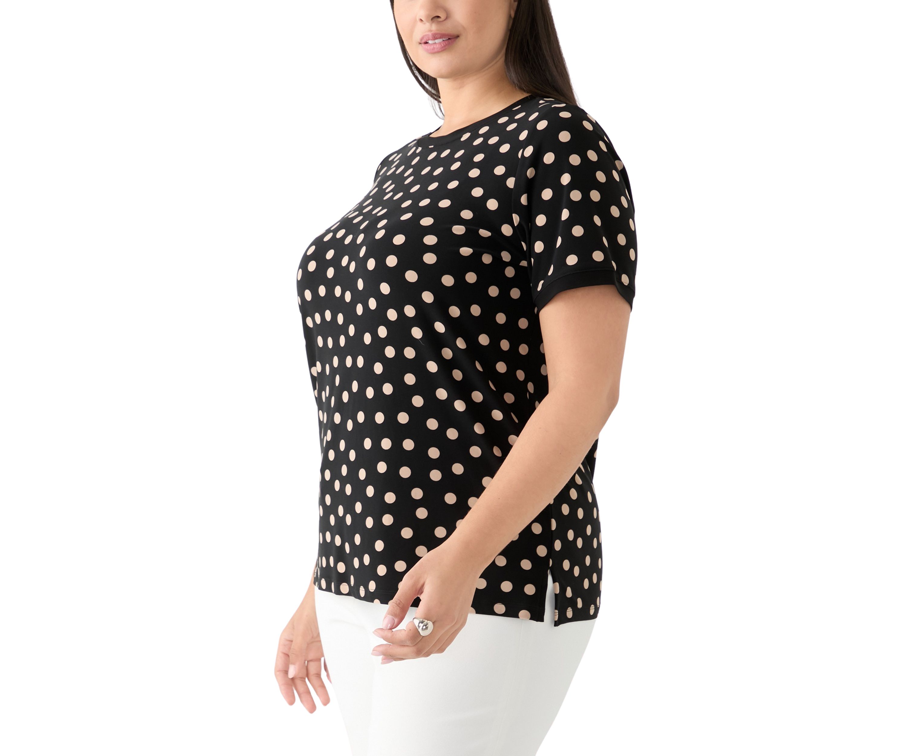 Plus Size Dot Printed T-Shirt