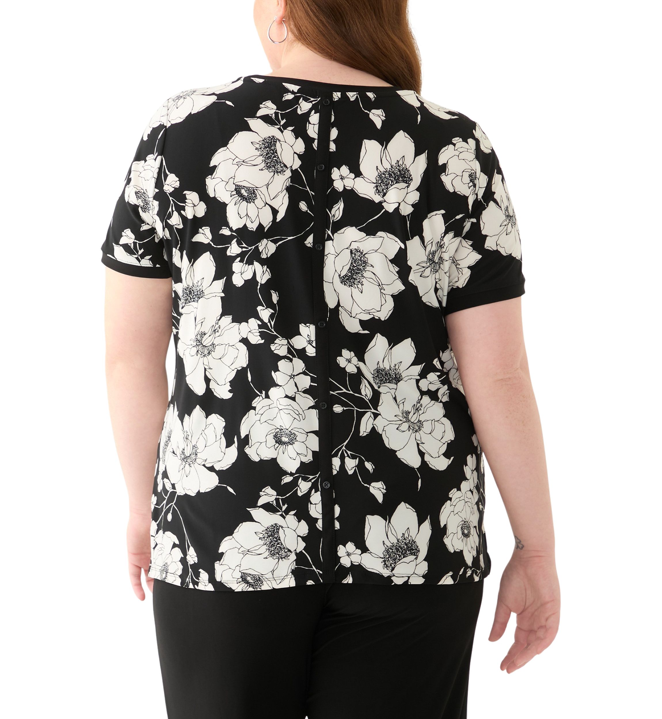 Plus Size Printed Short Sleeve T-Shirt 