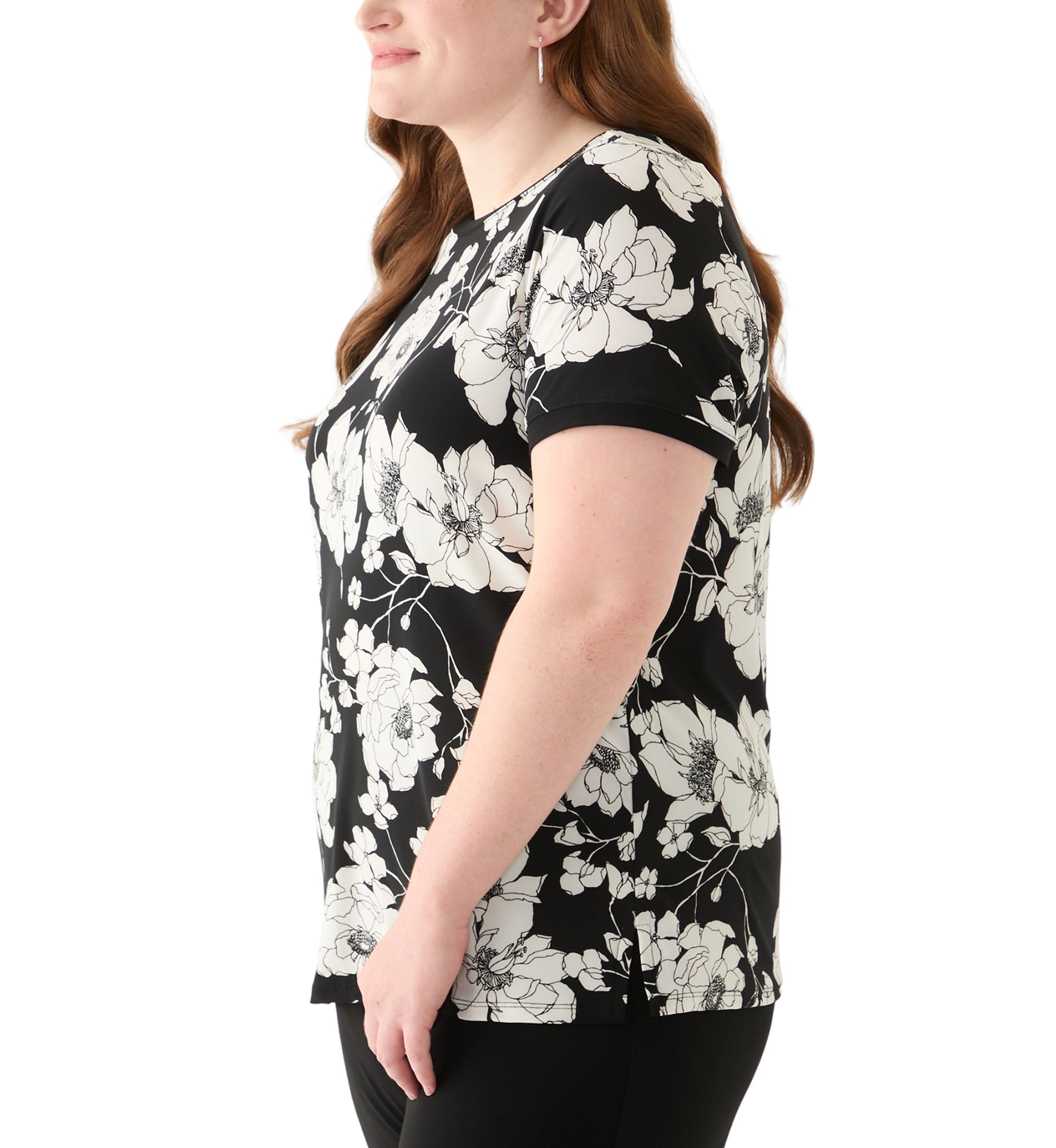 Plus Size Printed Short Sleeve T-Shirt 