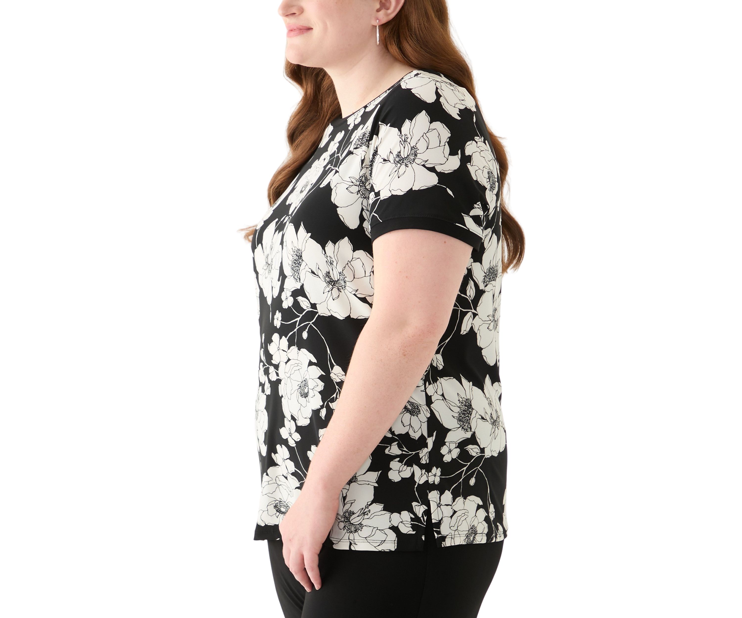 Plus Size Printed Short Sleeve T-Shirt 
