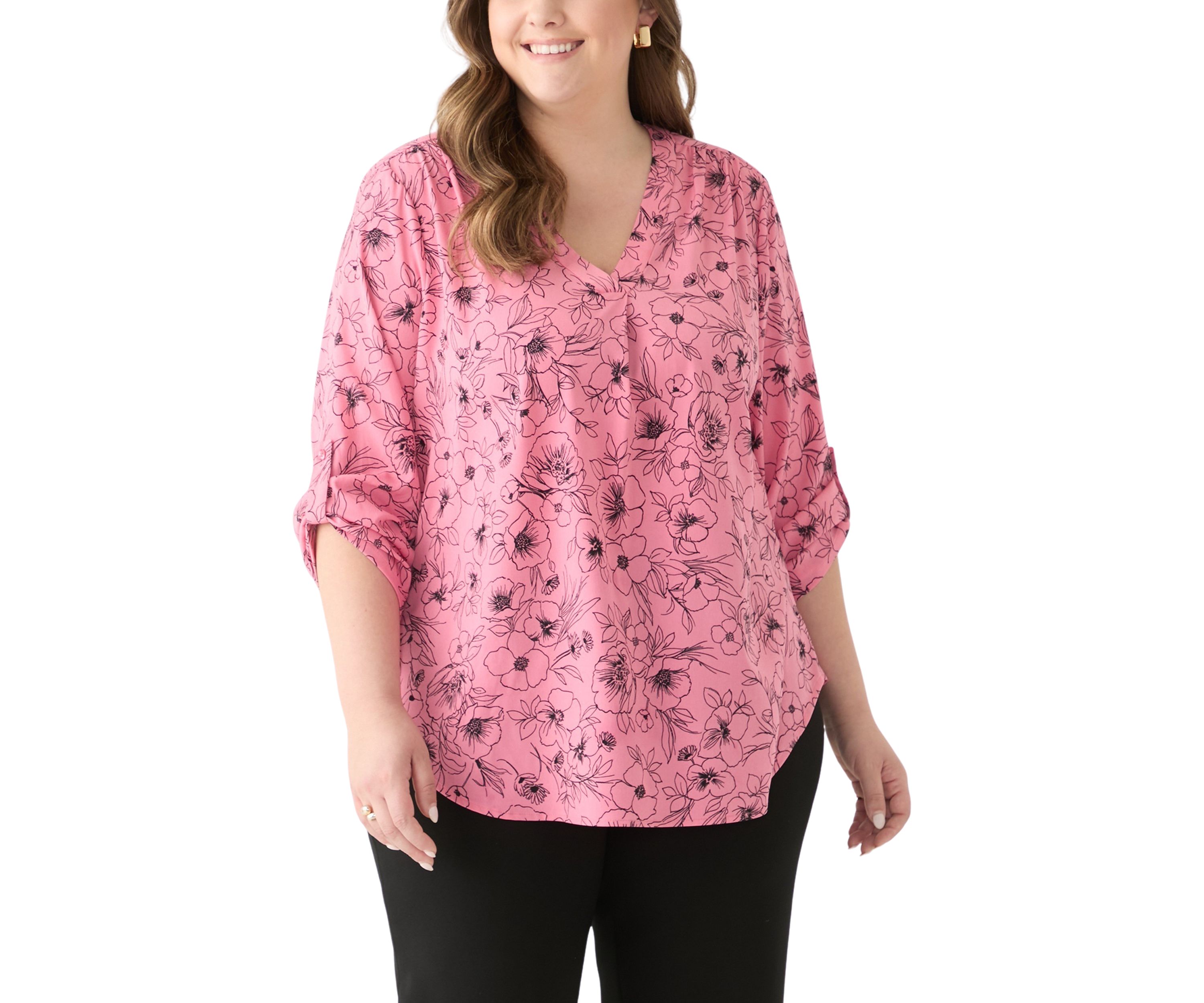 Plus Size Printed Tunic
