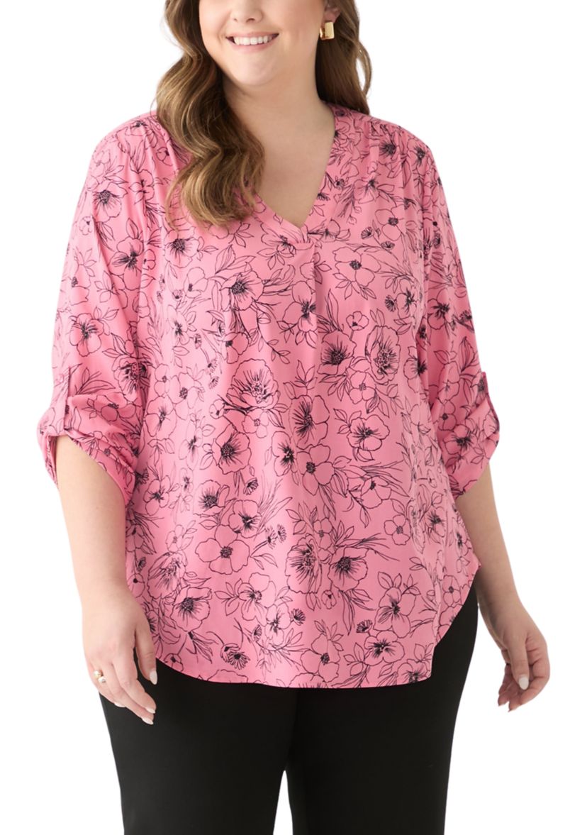 Plus Size Printed Tunic