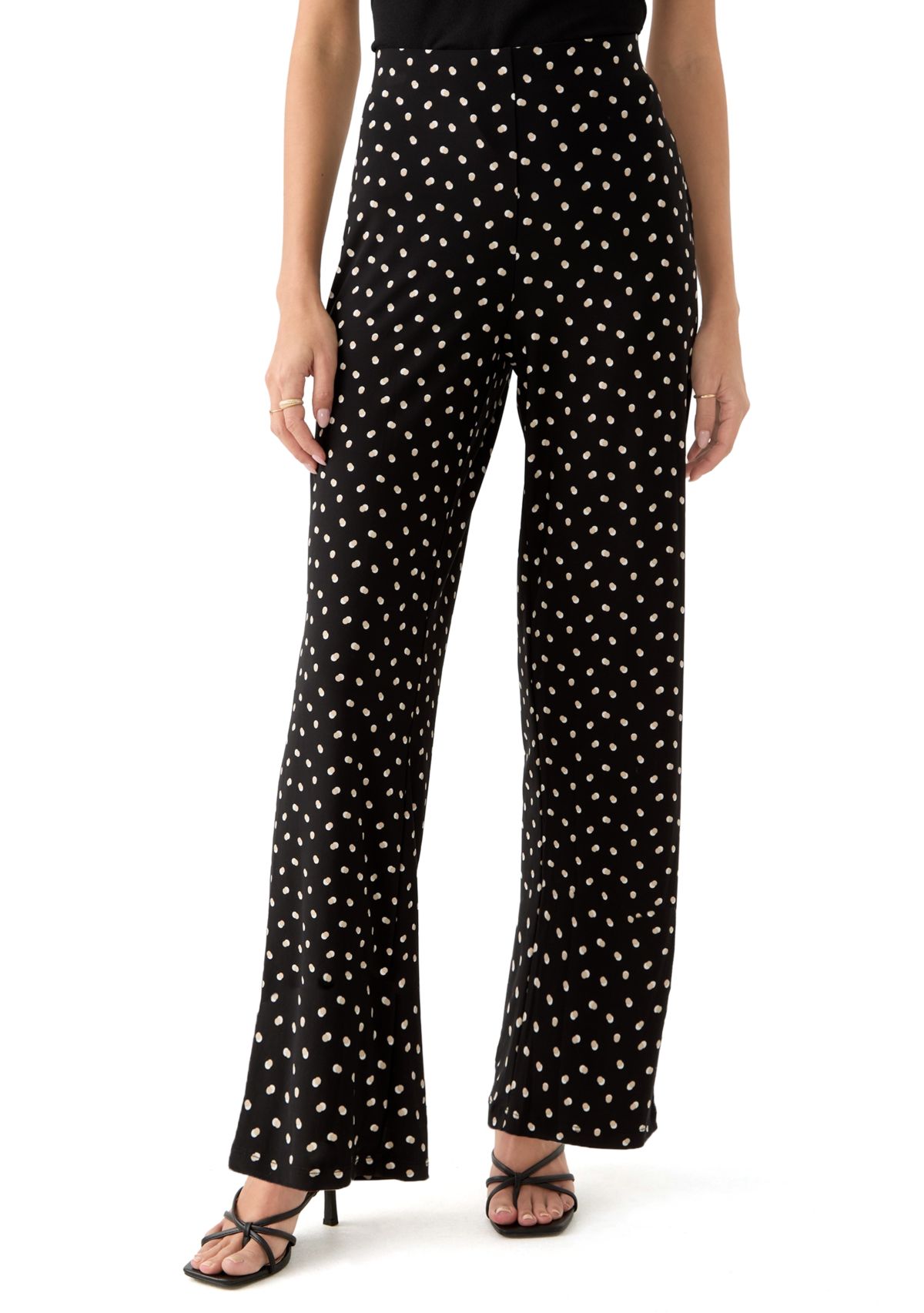 Petite Pull On Wide Leg Knit Pants