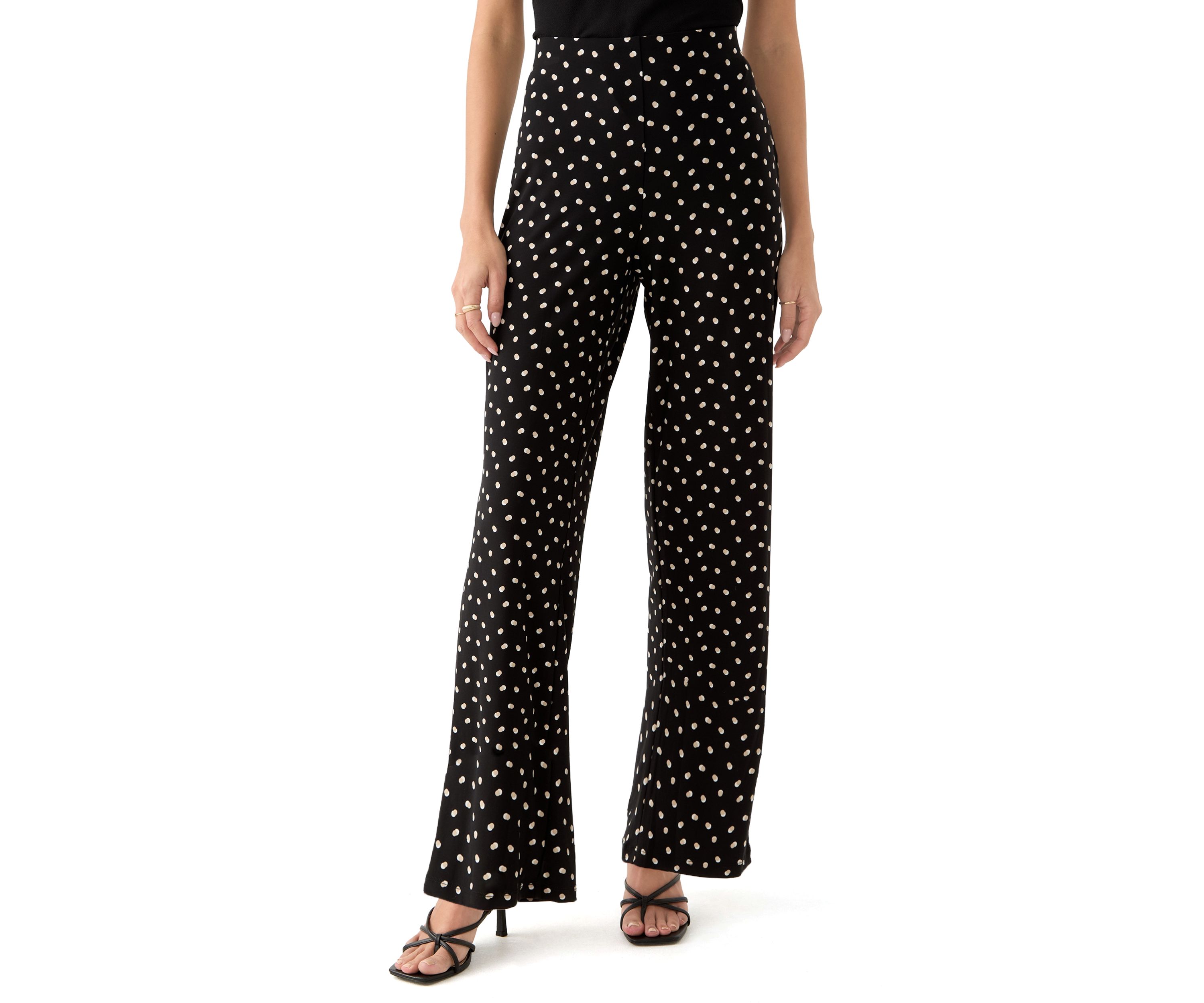 Petite Pull On Wide Leg Knit Pants