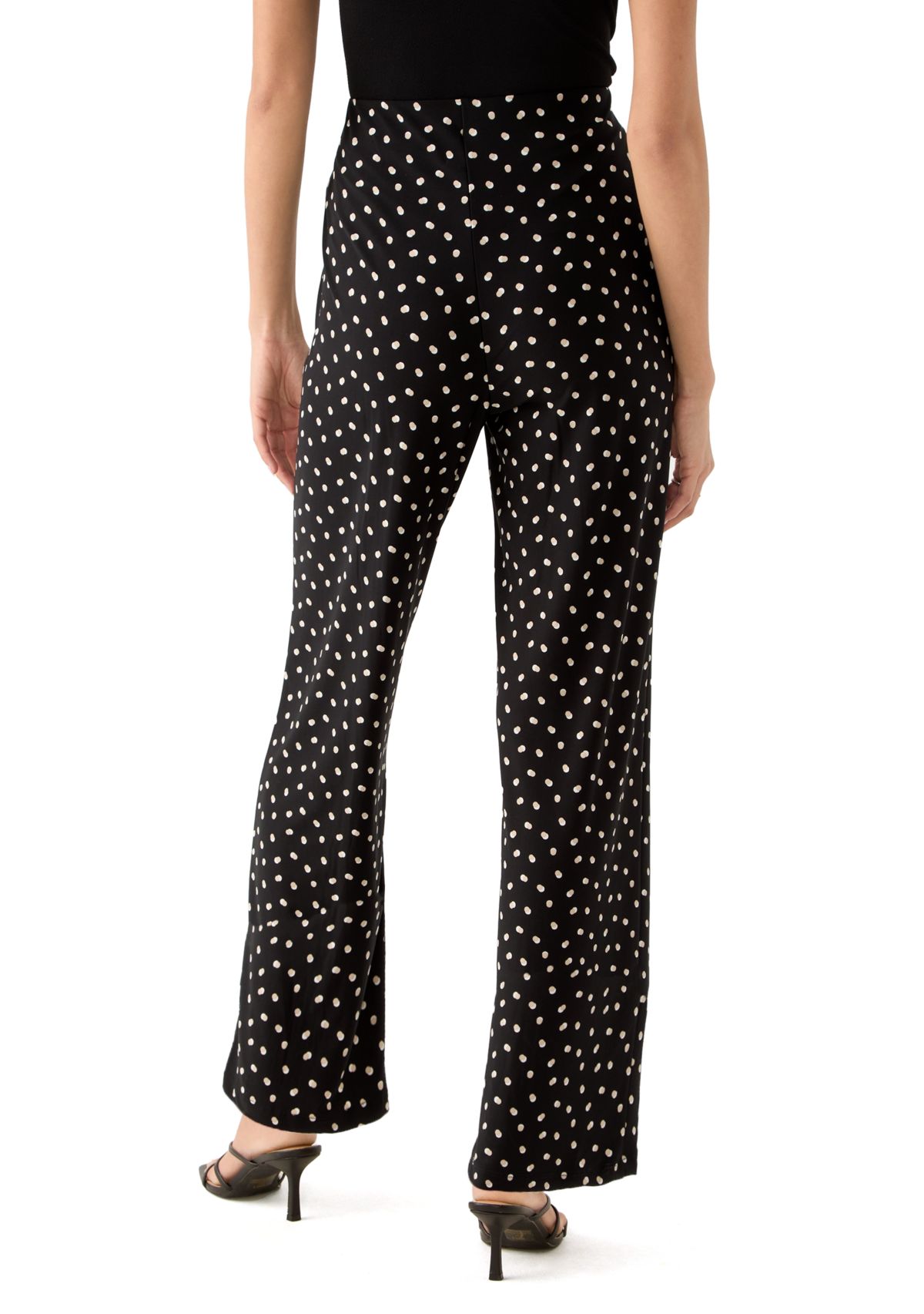 Petite Pull On Wide Leg Knit Pants