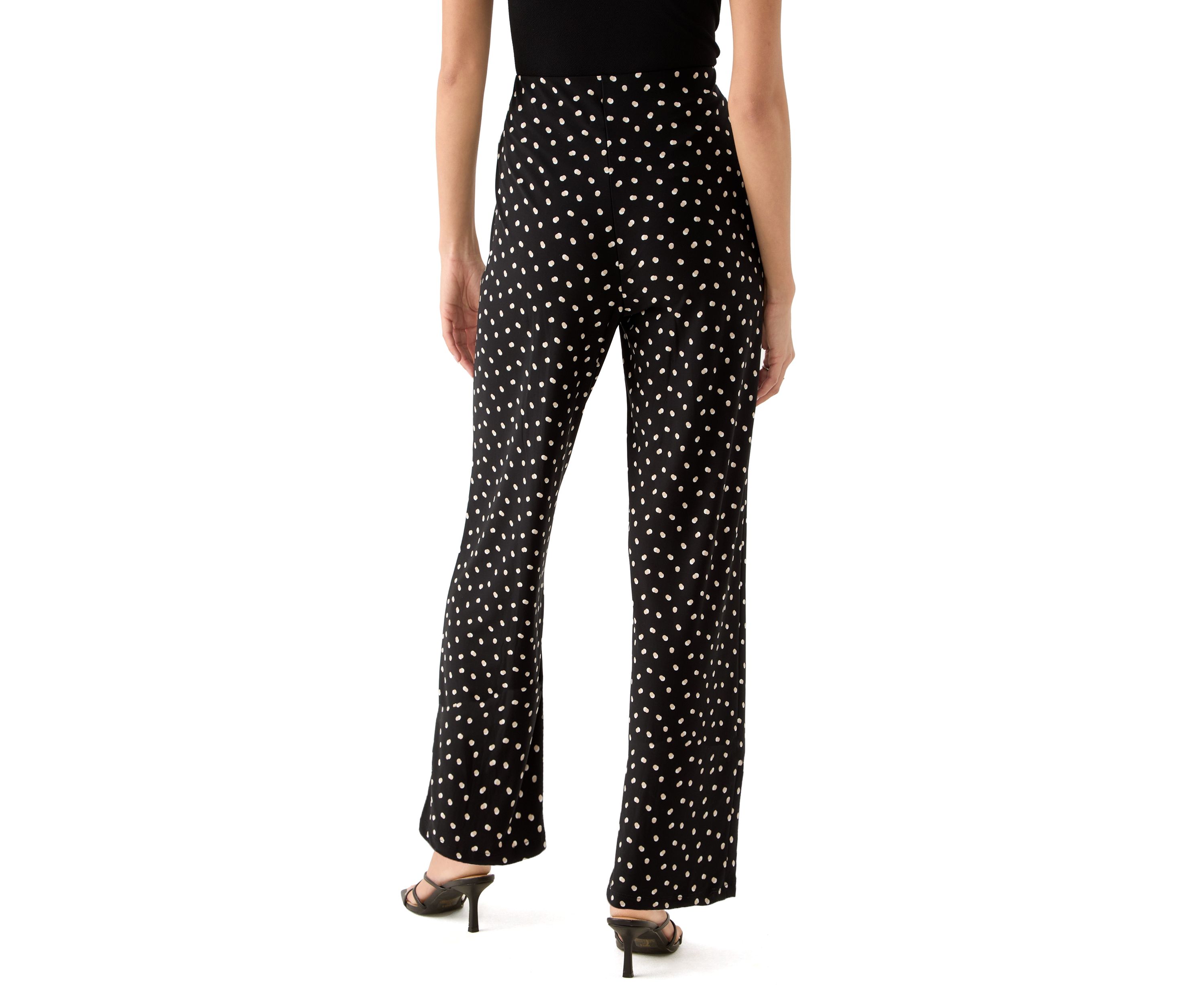 Petite Pull On Wide Leg Knit Pants