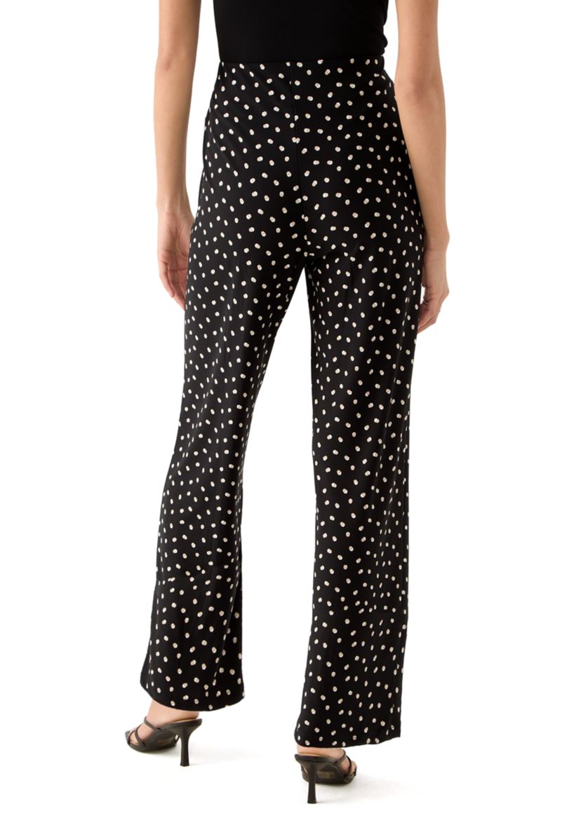 Petite Pull On Wide Leg Knit Pants