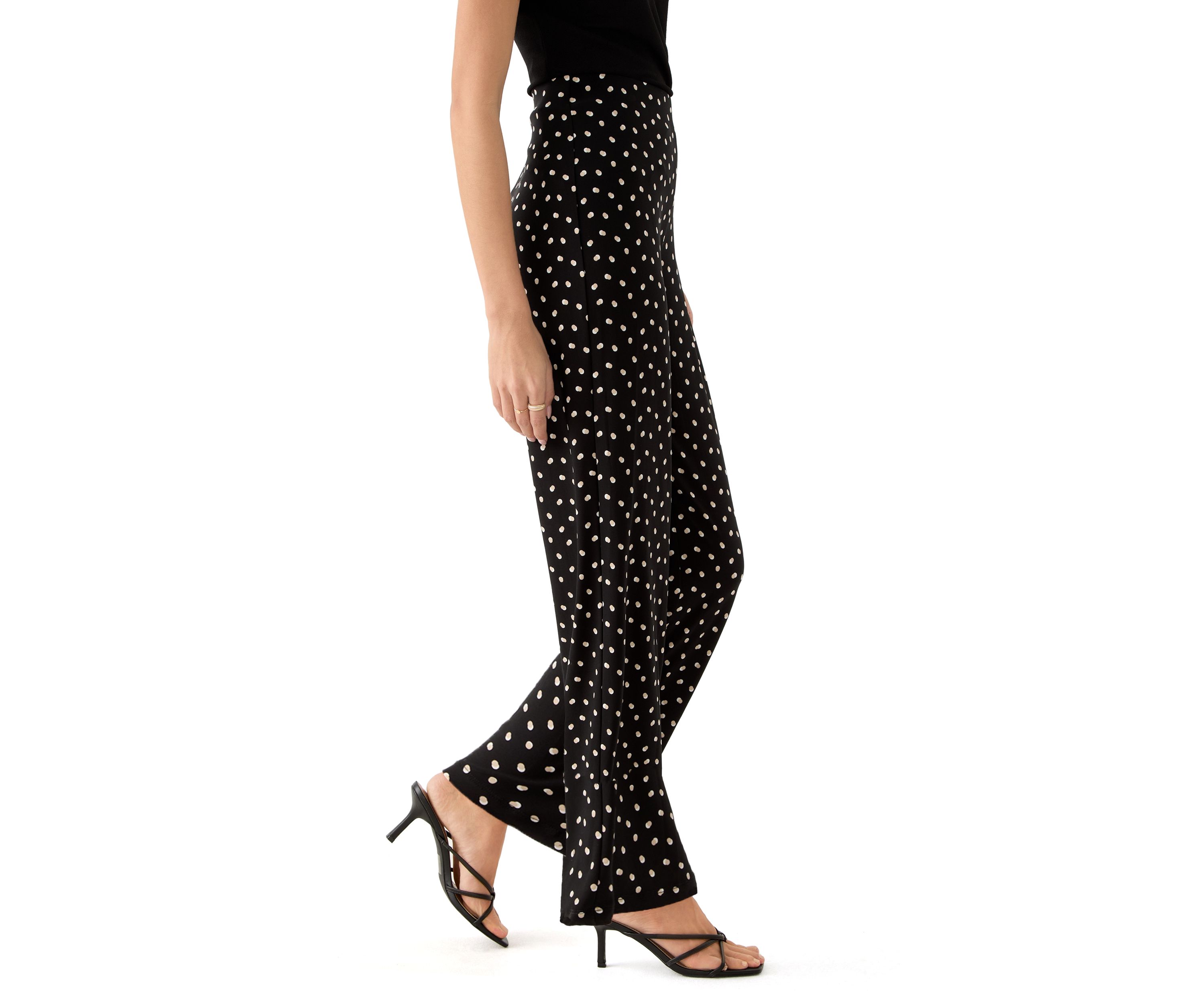 Petite Pull On Wide Leg Knit Pants