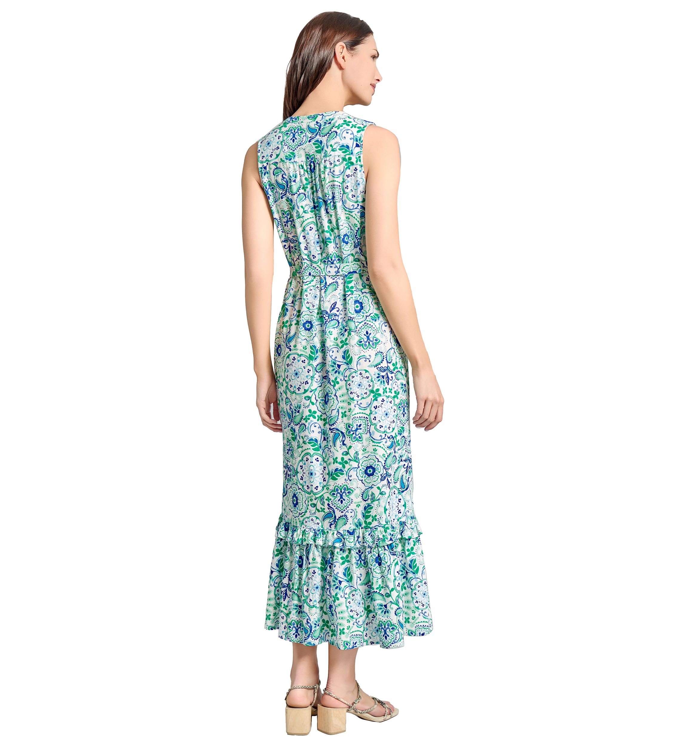 Petite Smocked Yoke Tiered Maxi Dress