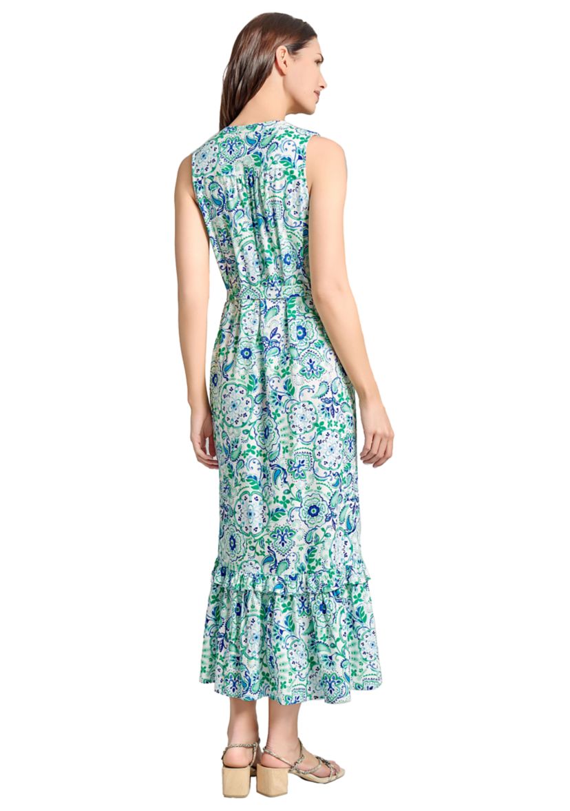 Petite Smocked Yoke Tiered Maxi Dress