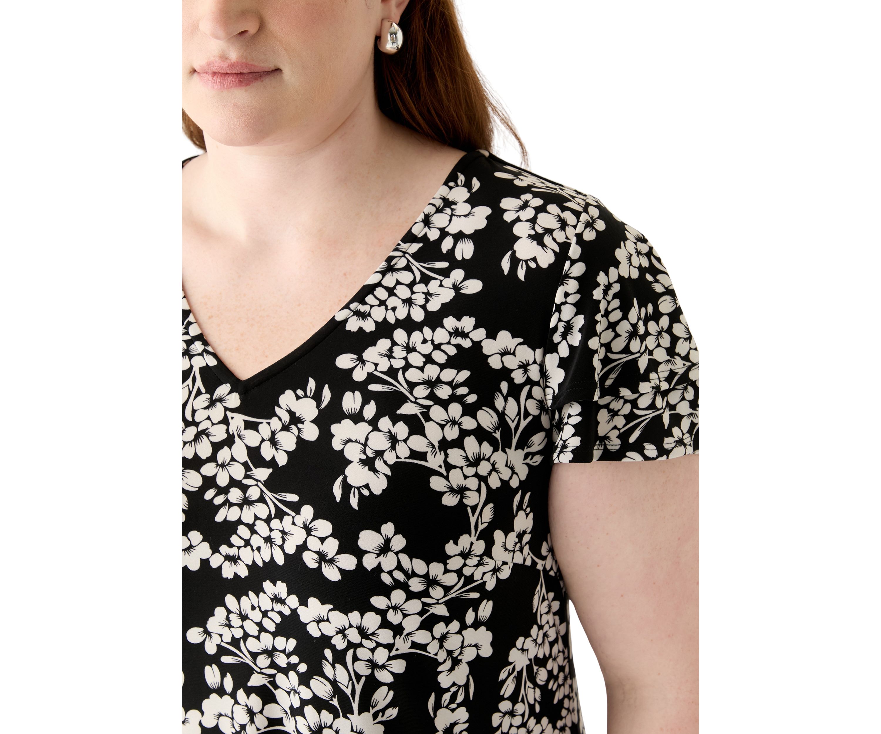 Plus Size Flutter Sleeve Knit Dress