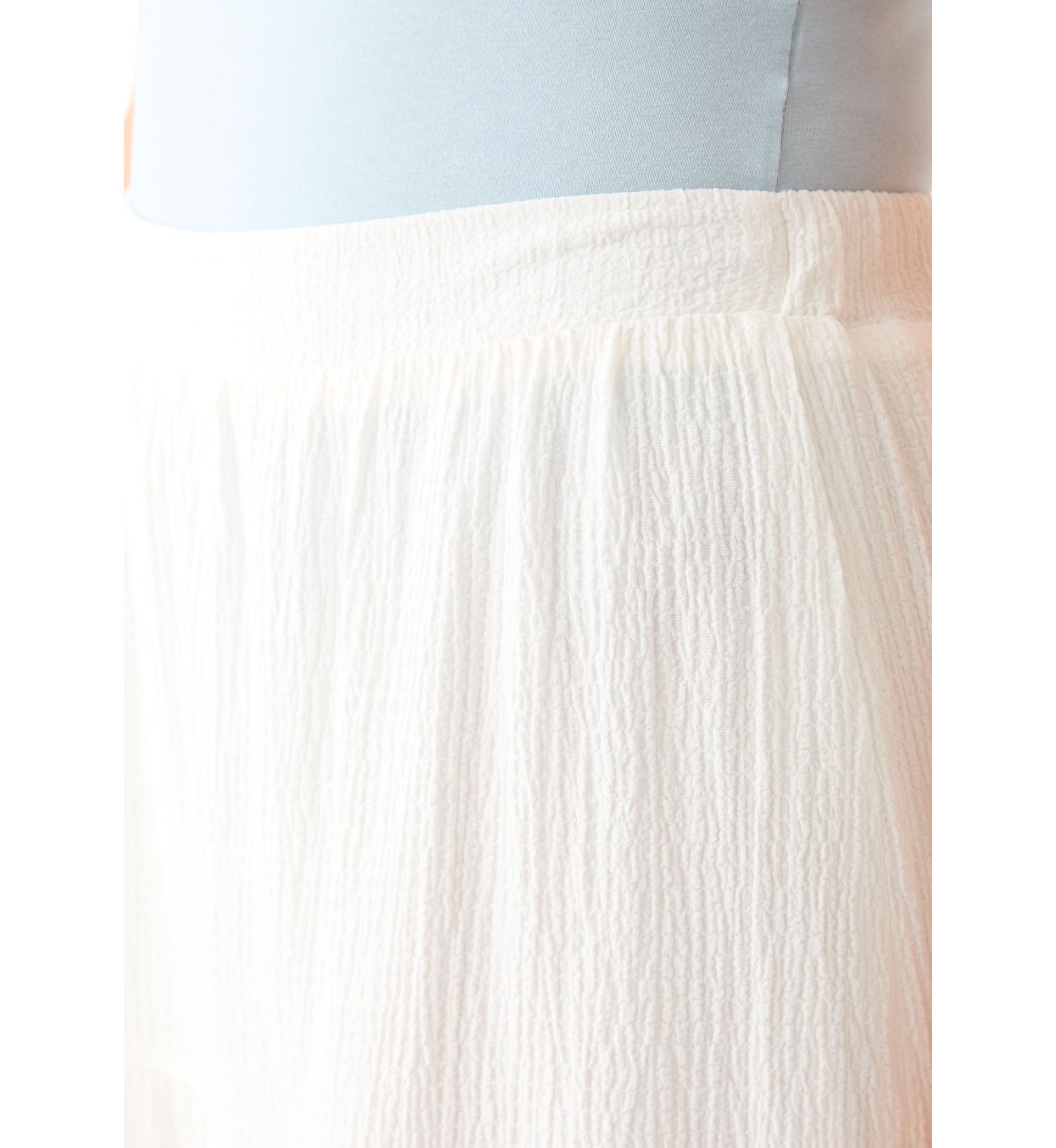 Womens Tiered Bubble Crepe Skirt 
