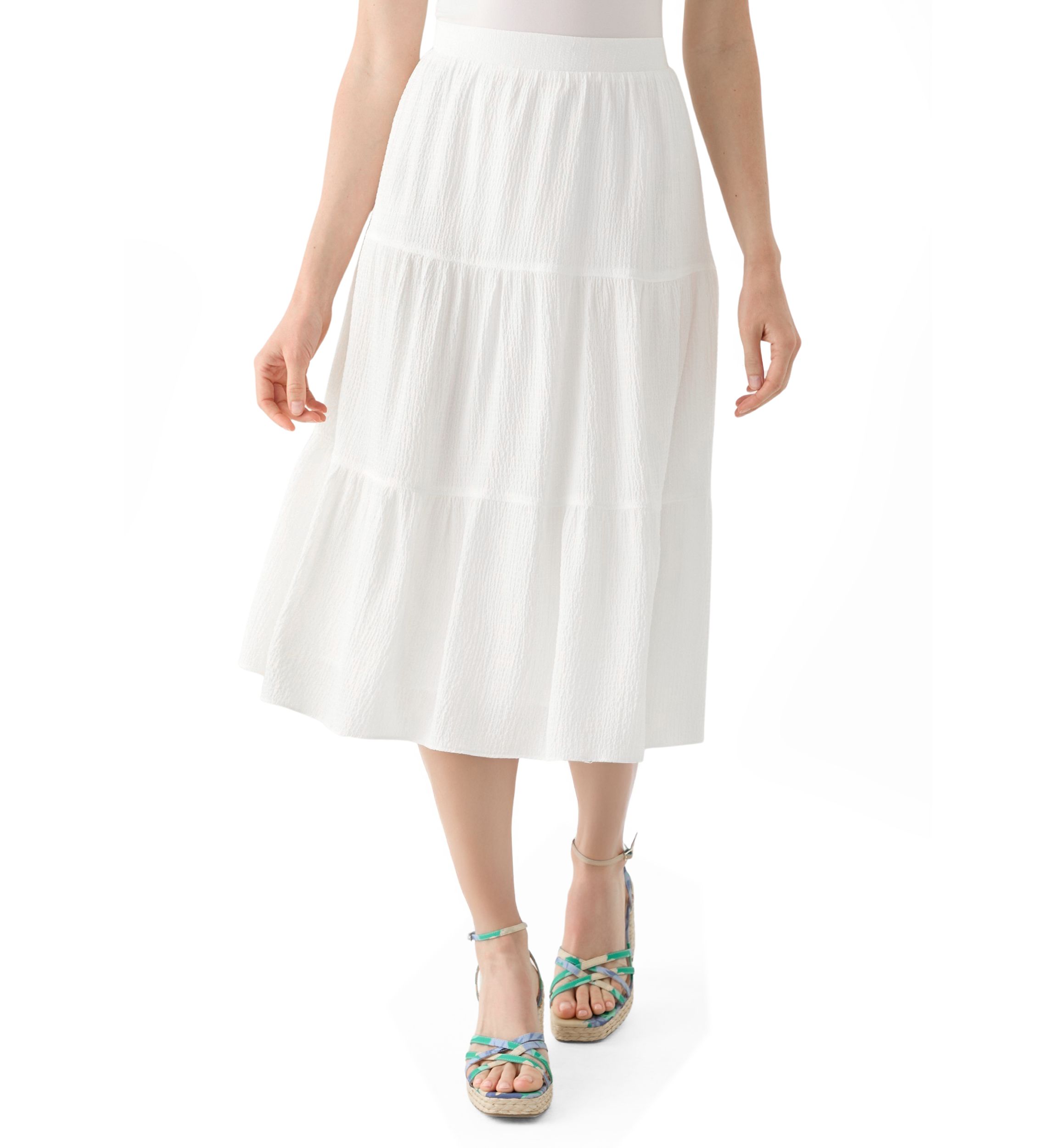 Petite Pull On Tiered Skirt 