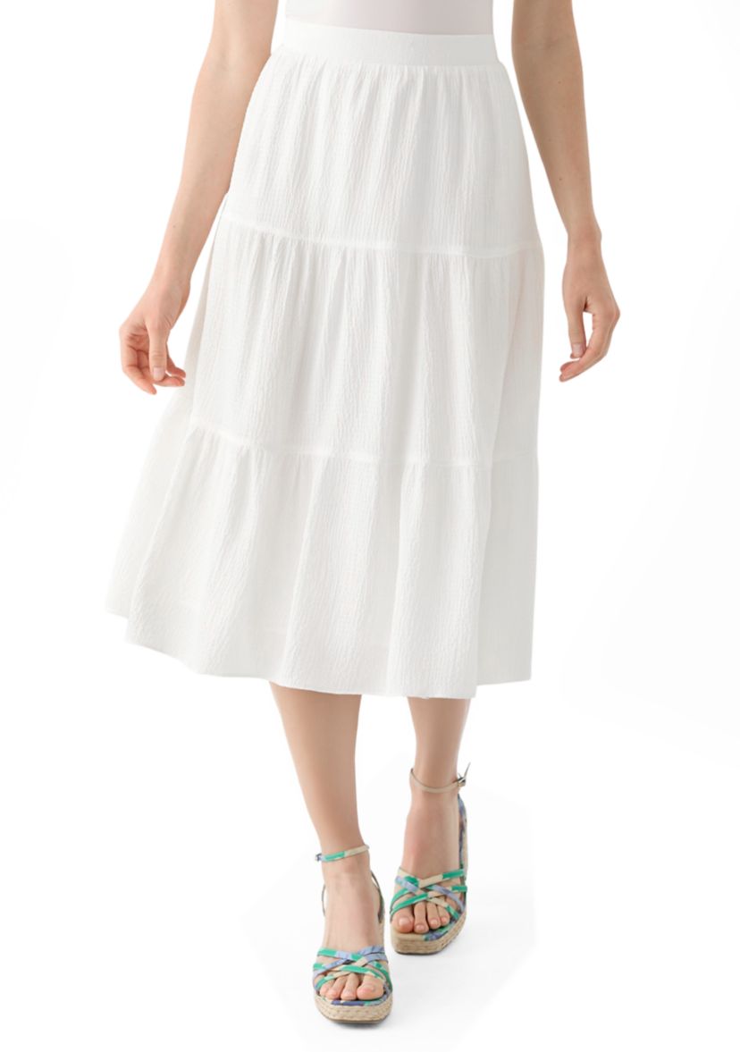 Petite Pull On Tiered Skirt 