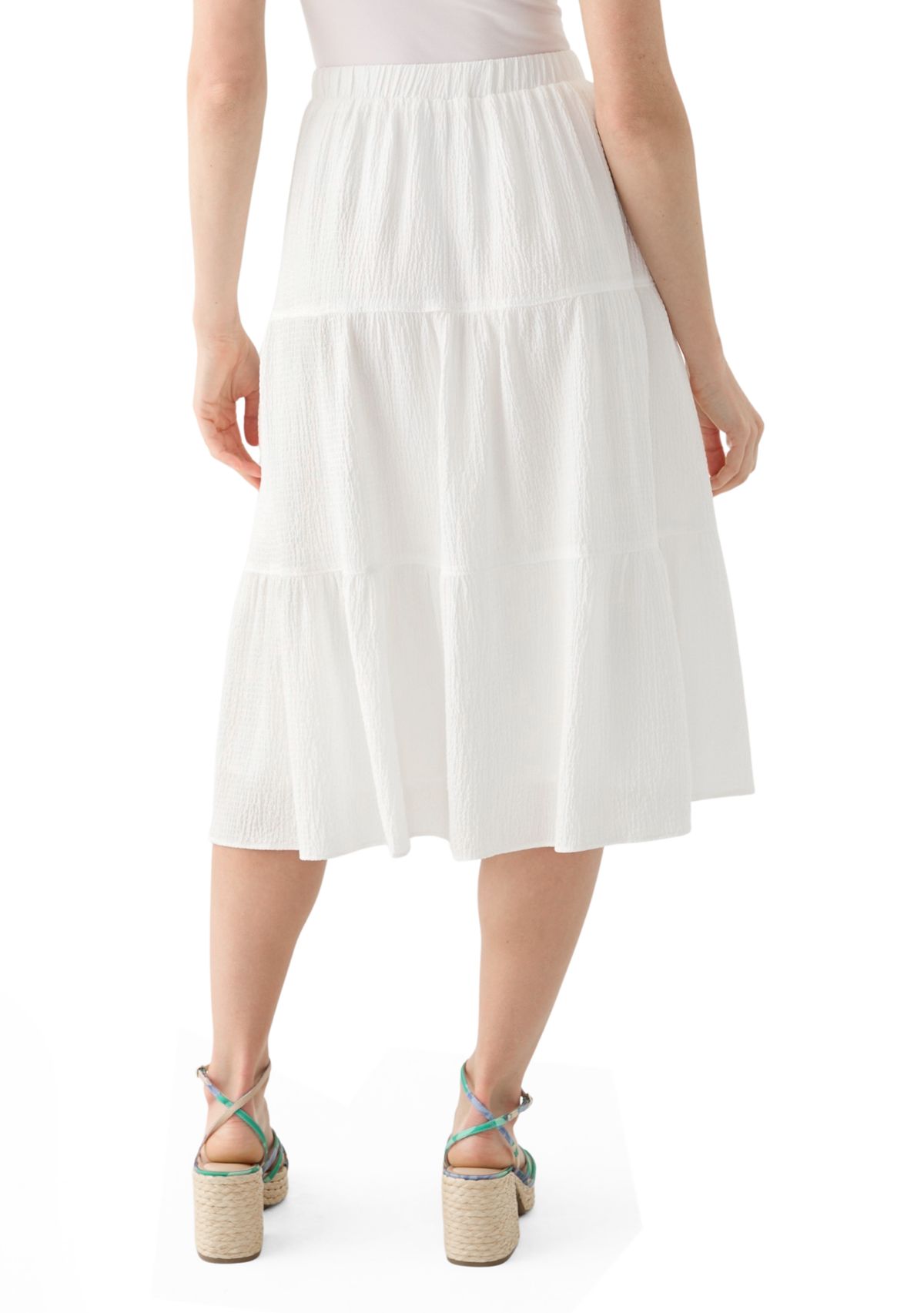 Petite Pull On Tiered Skirt 