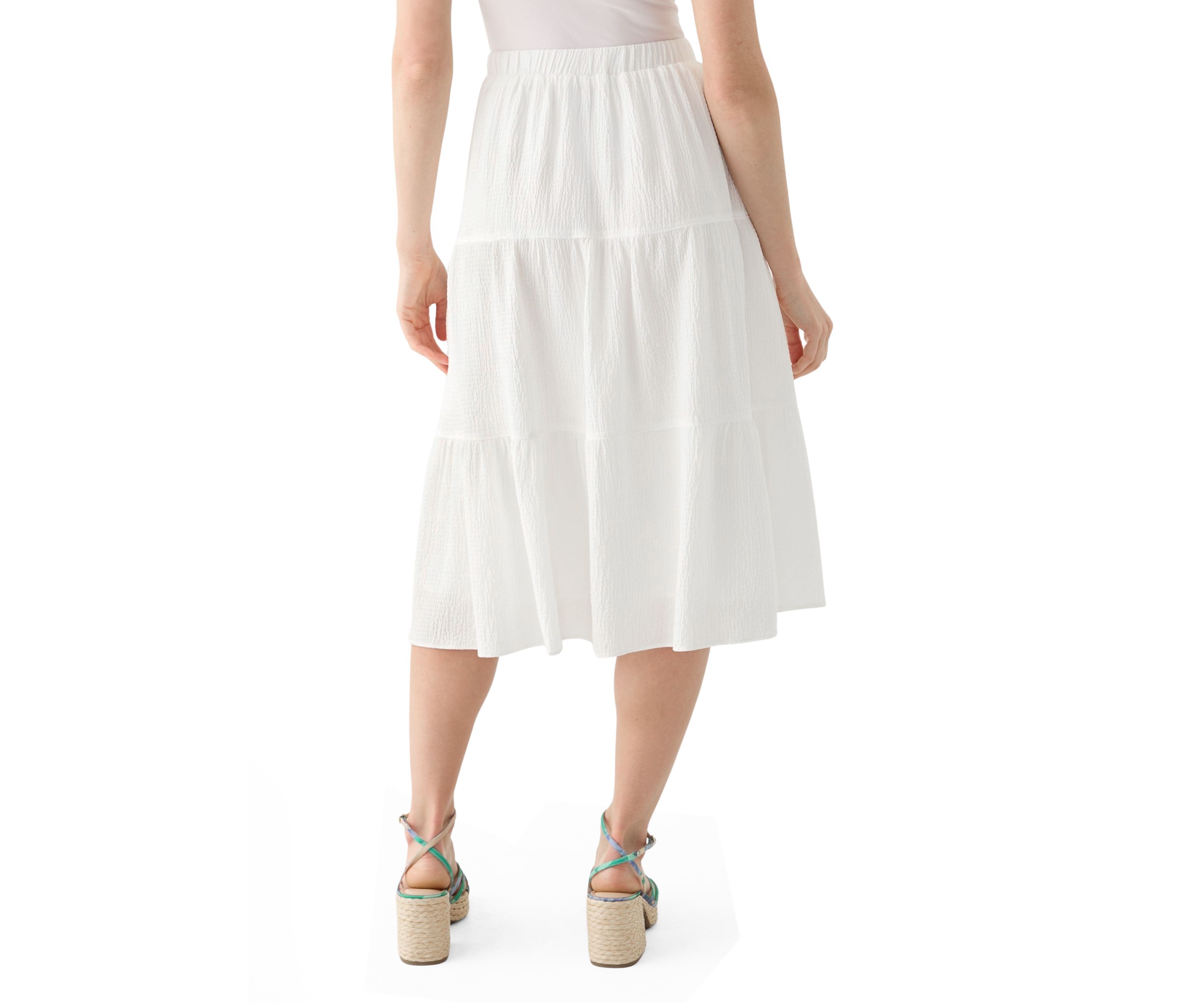 Petite Pull On Tiered Skirt 