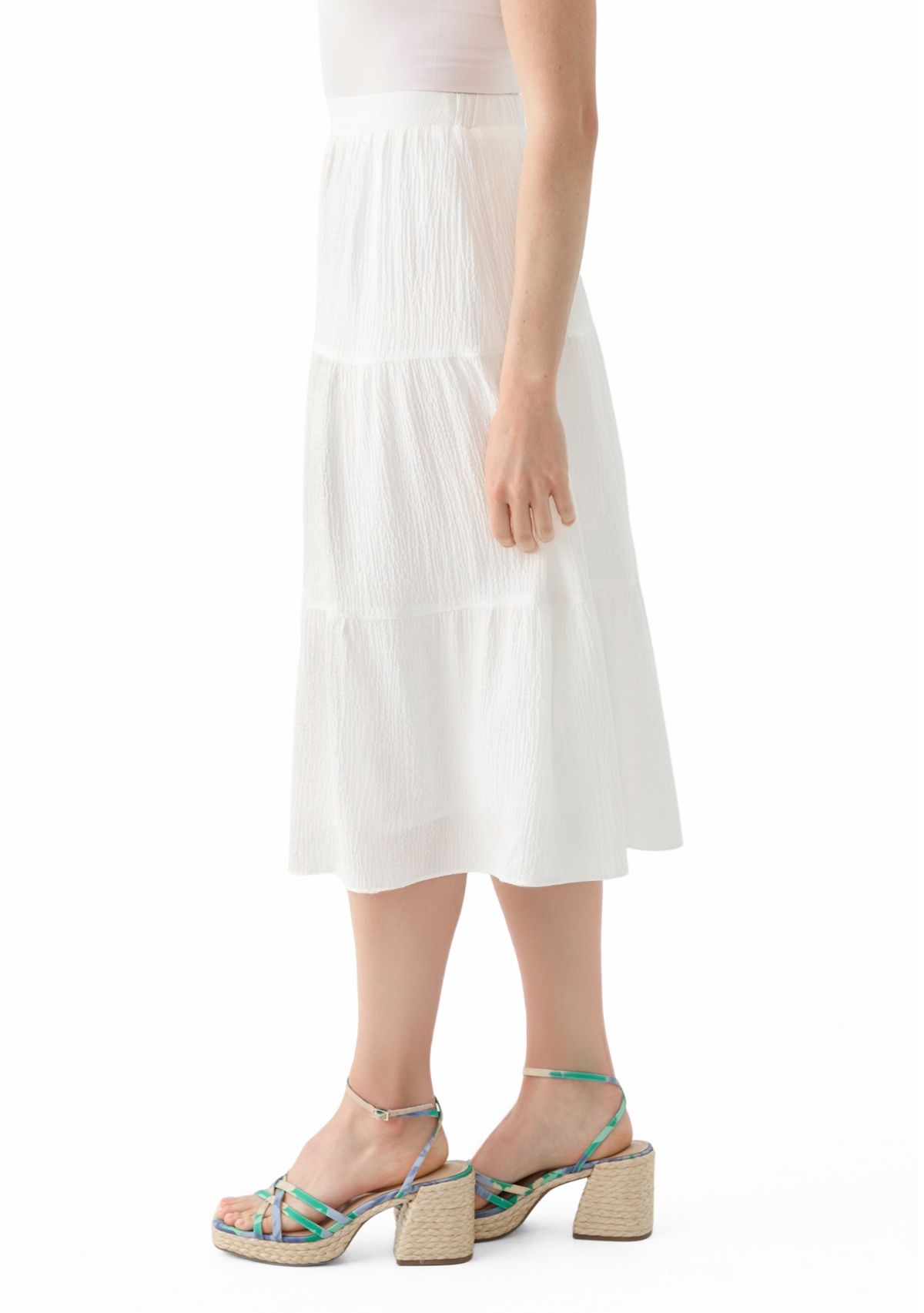 Petite Pull On Tiered Skirt 