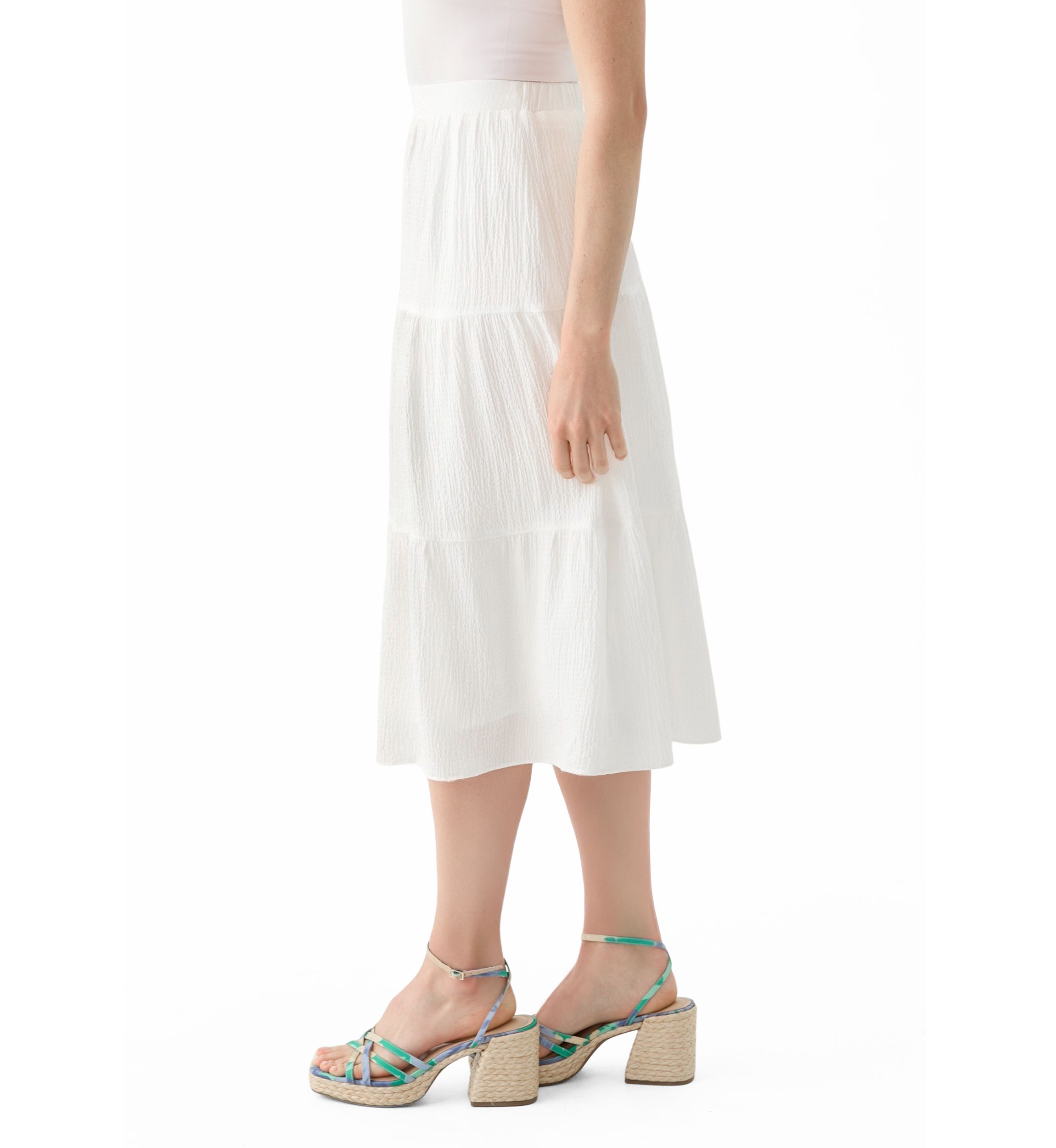 Petite Pull On Tiered Skirt 