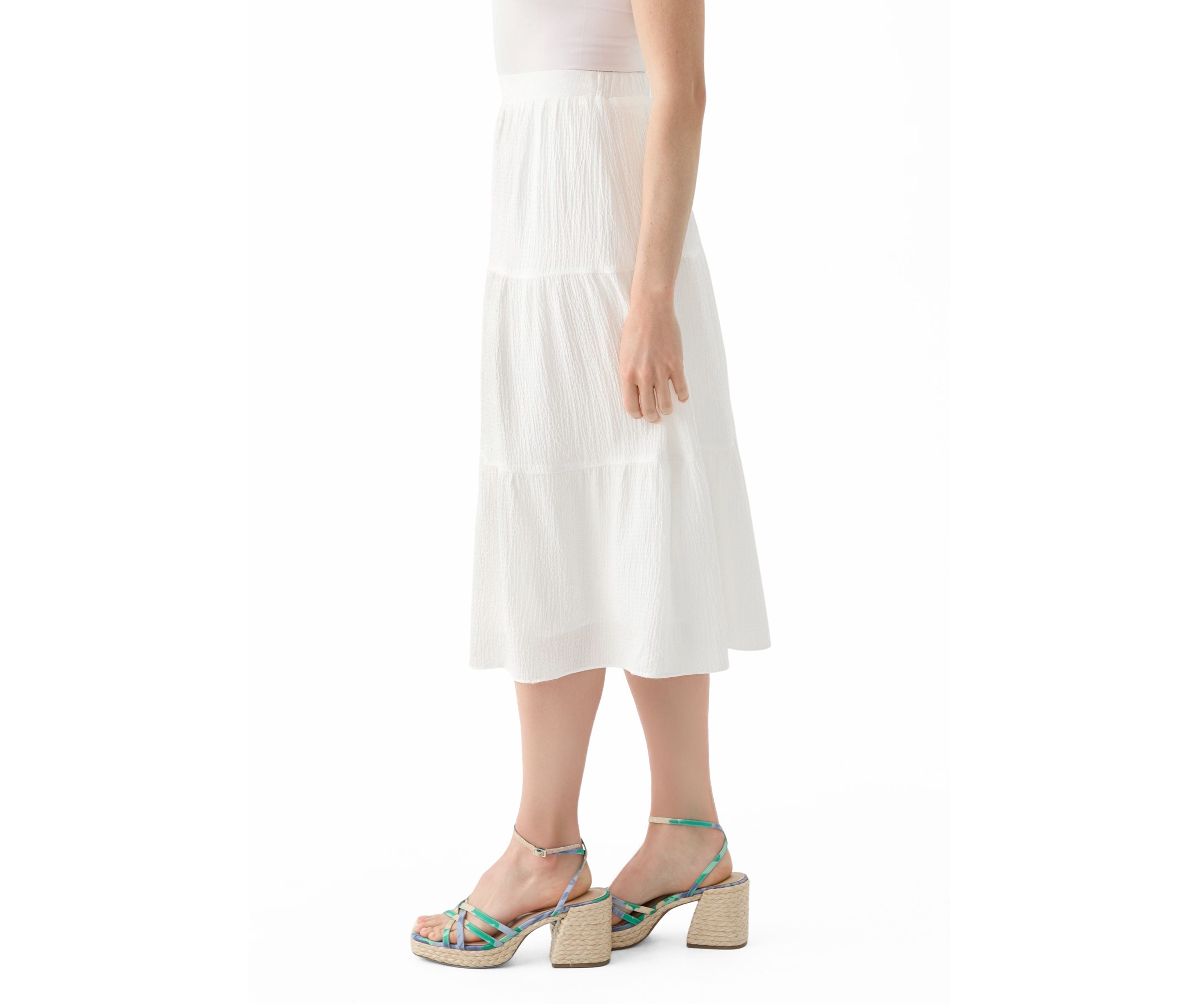 Petite Pull On Tiered Skirt 