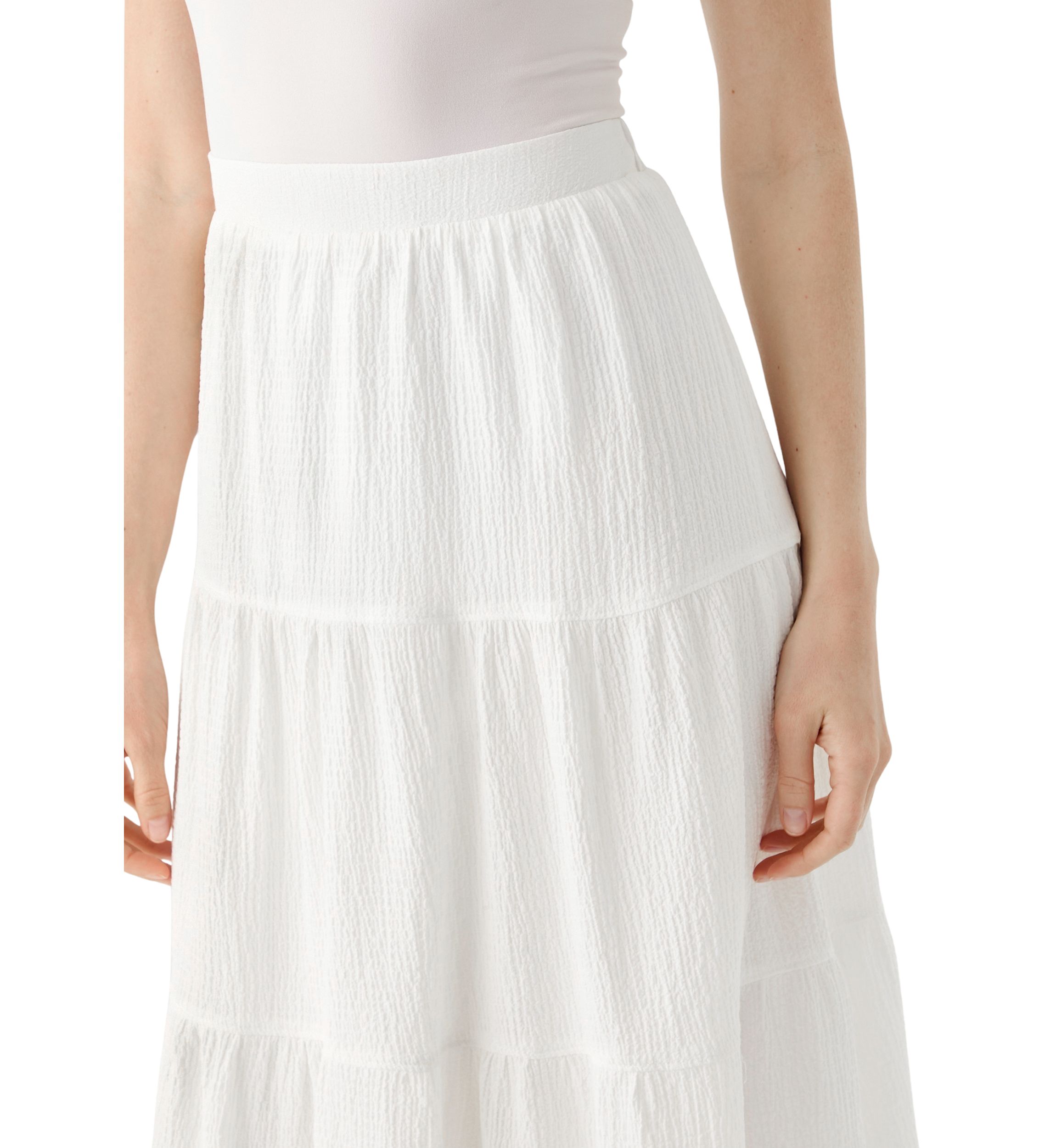 Petite Pull On Tiered Skirt 