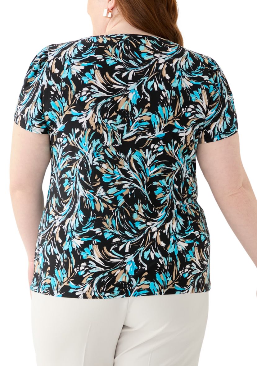 Plus Size Printed Blouse