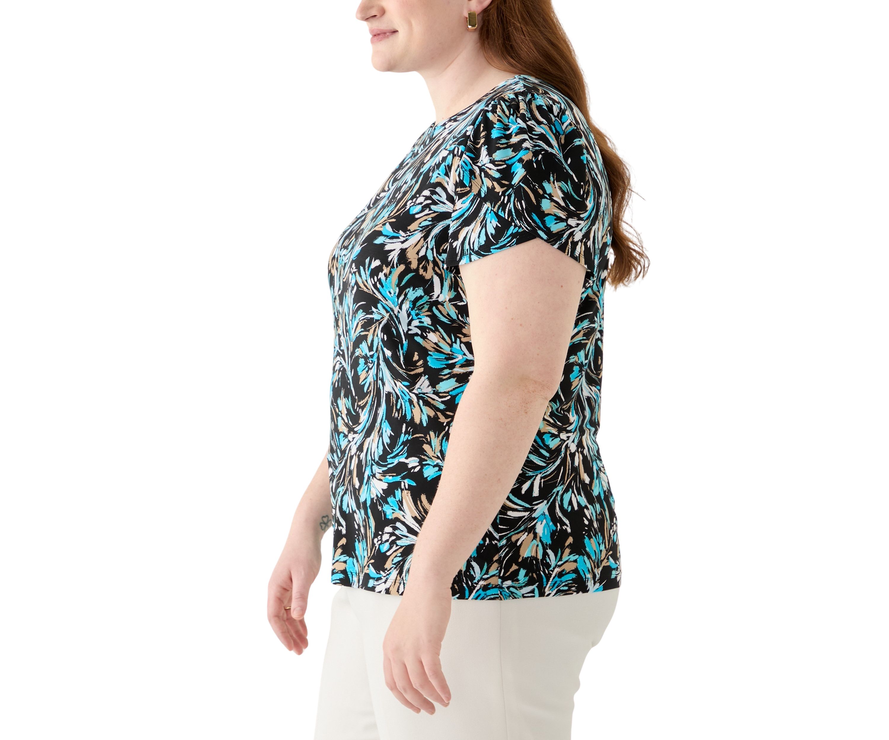 Plus Size Printed Blouse