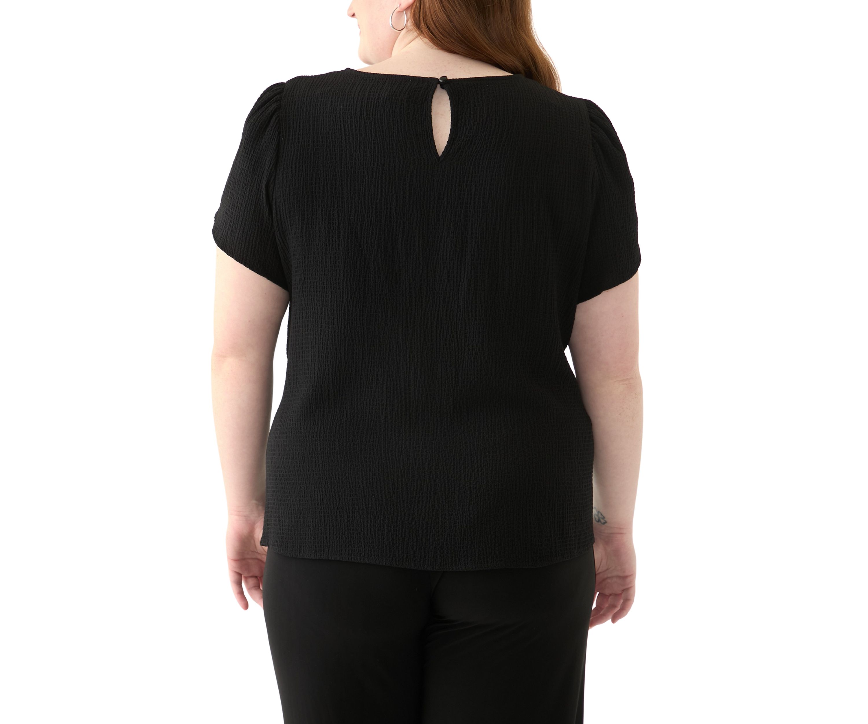 Plus Size Short Tulip Sleeve Top