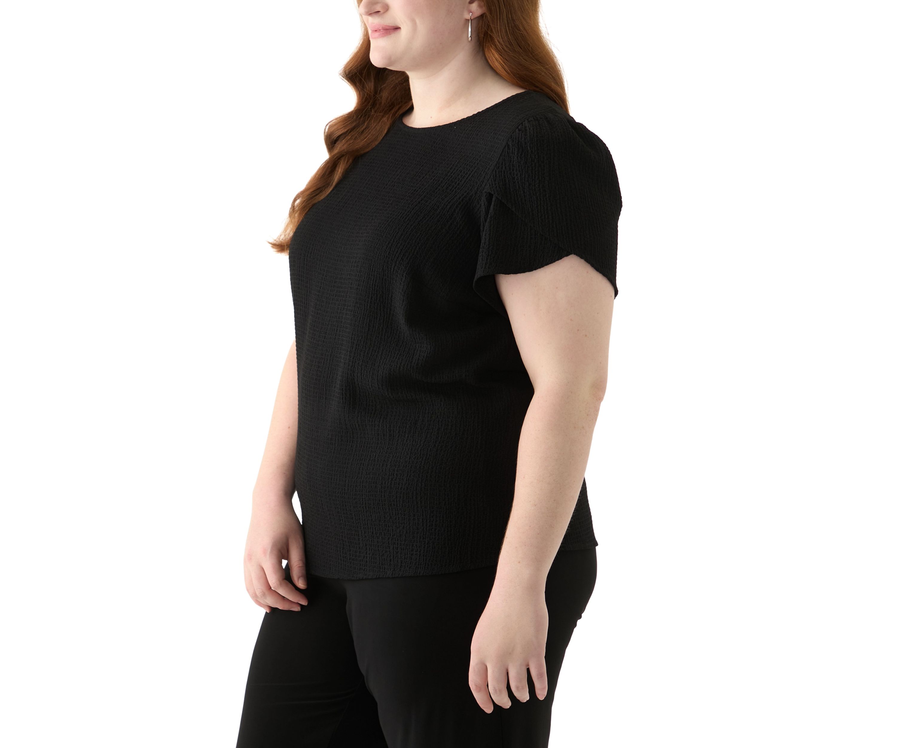 Plus Size Short Tulip Sleeve Top