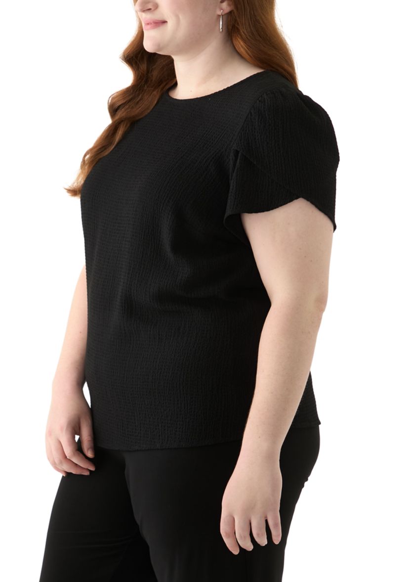 Plus Size Short Tulip Sleeve Top