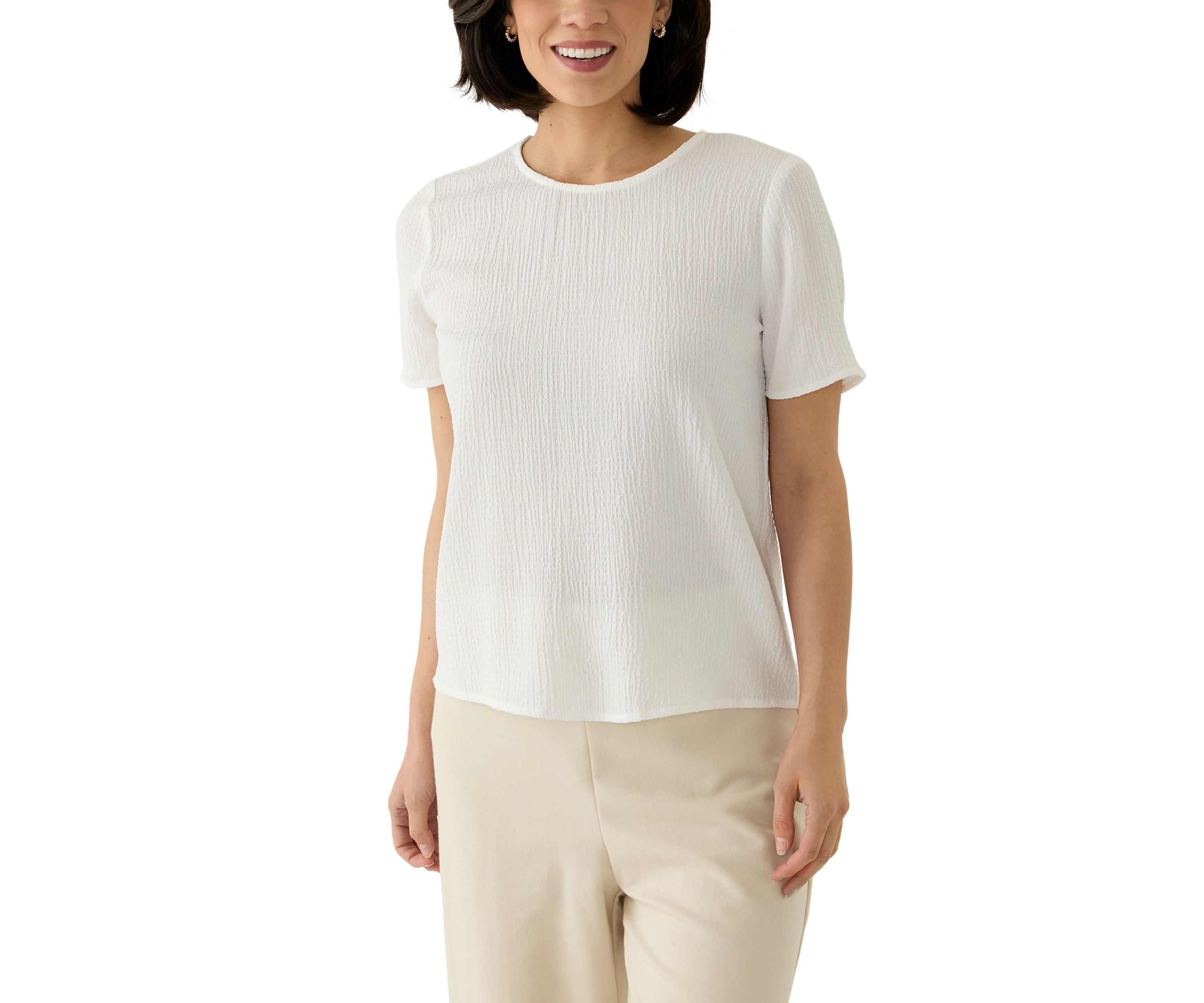 Petite Bubble Texture T-Shirt 