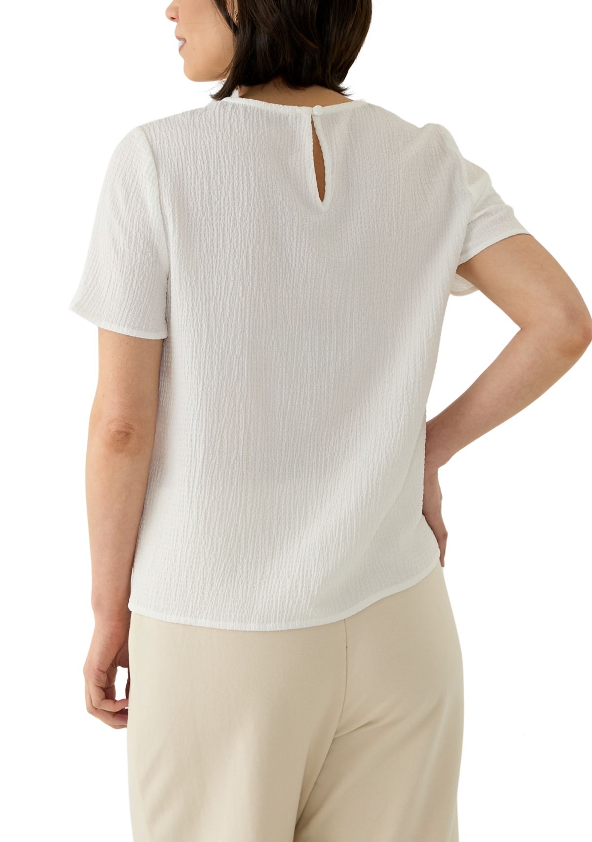 Petite Bubble Texture T-Shirt 