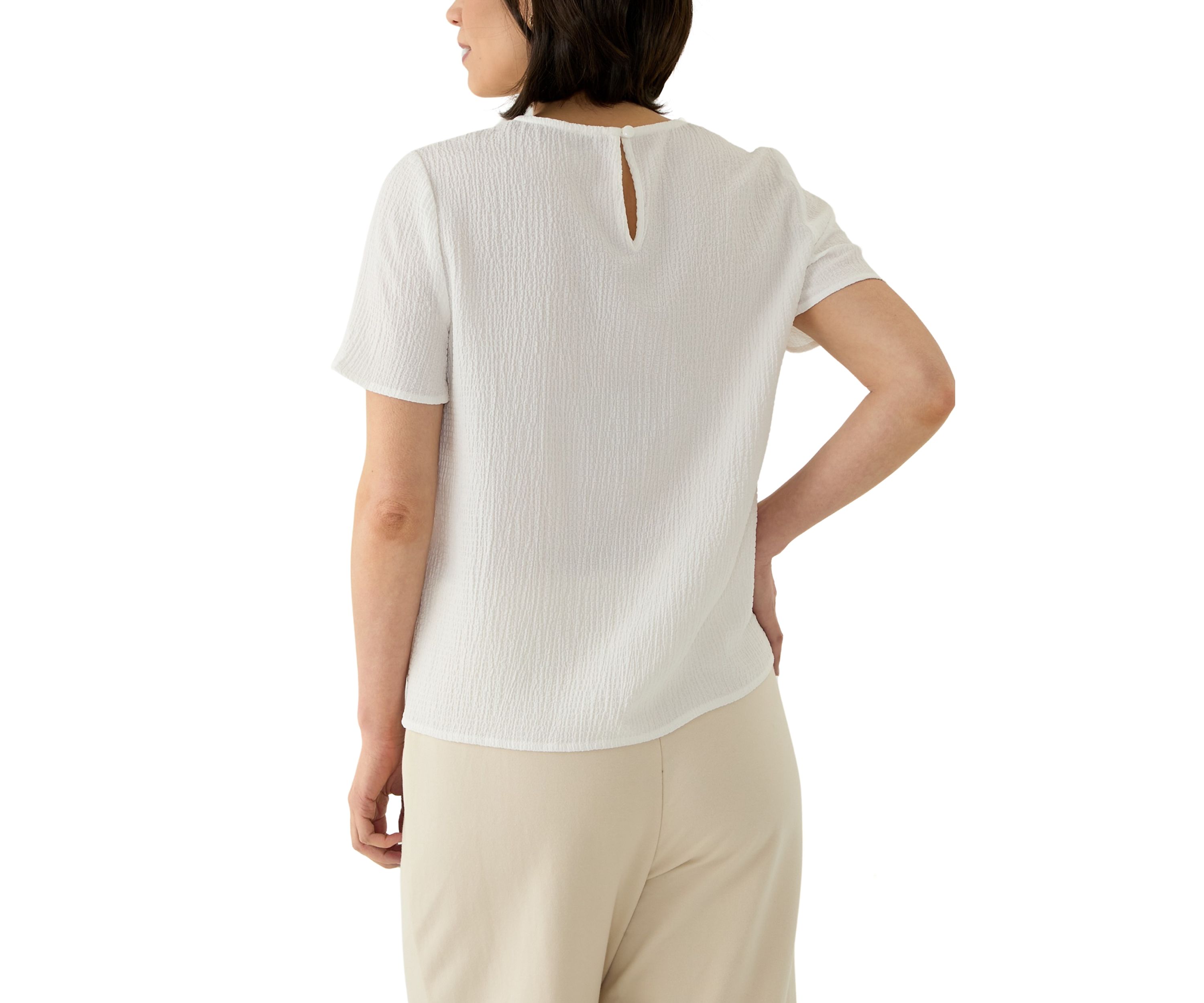 Petite Bubble Texture T-Shirt 