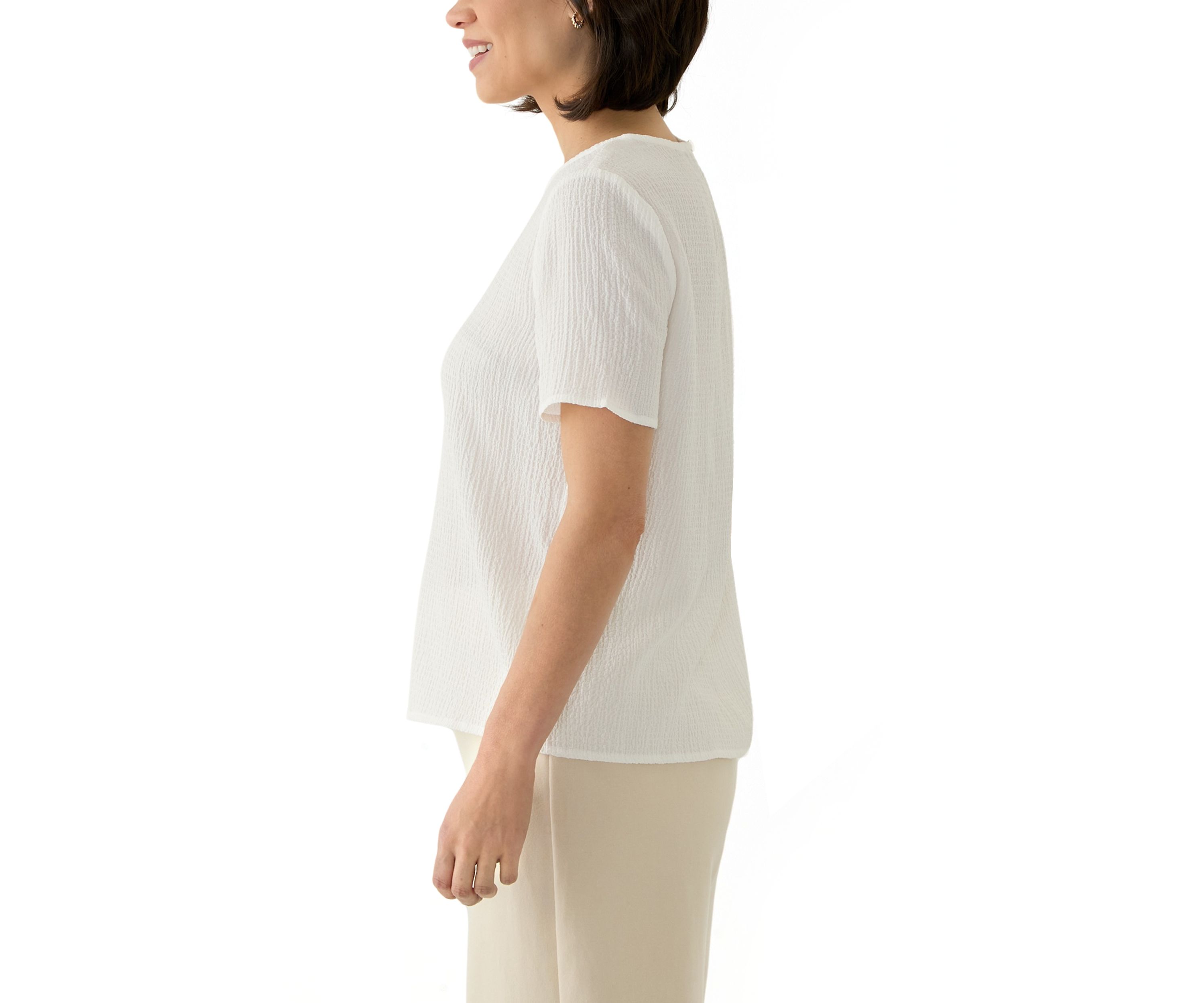 Petite Bubble Texture T-Shirt 