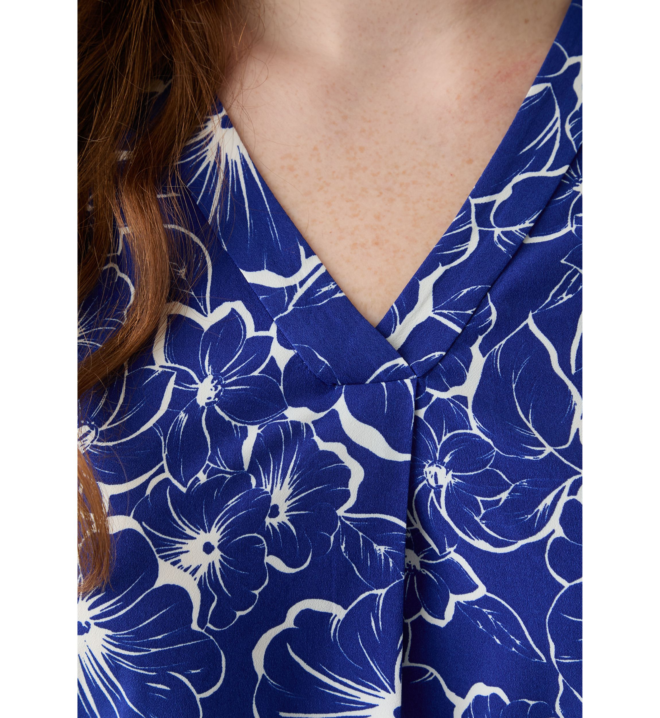 Plus Size Flutter Sleeve Blouse
