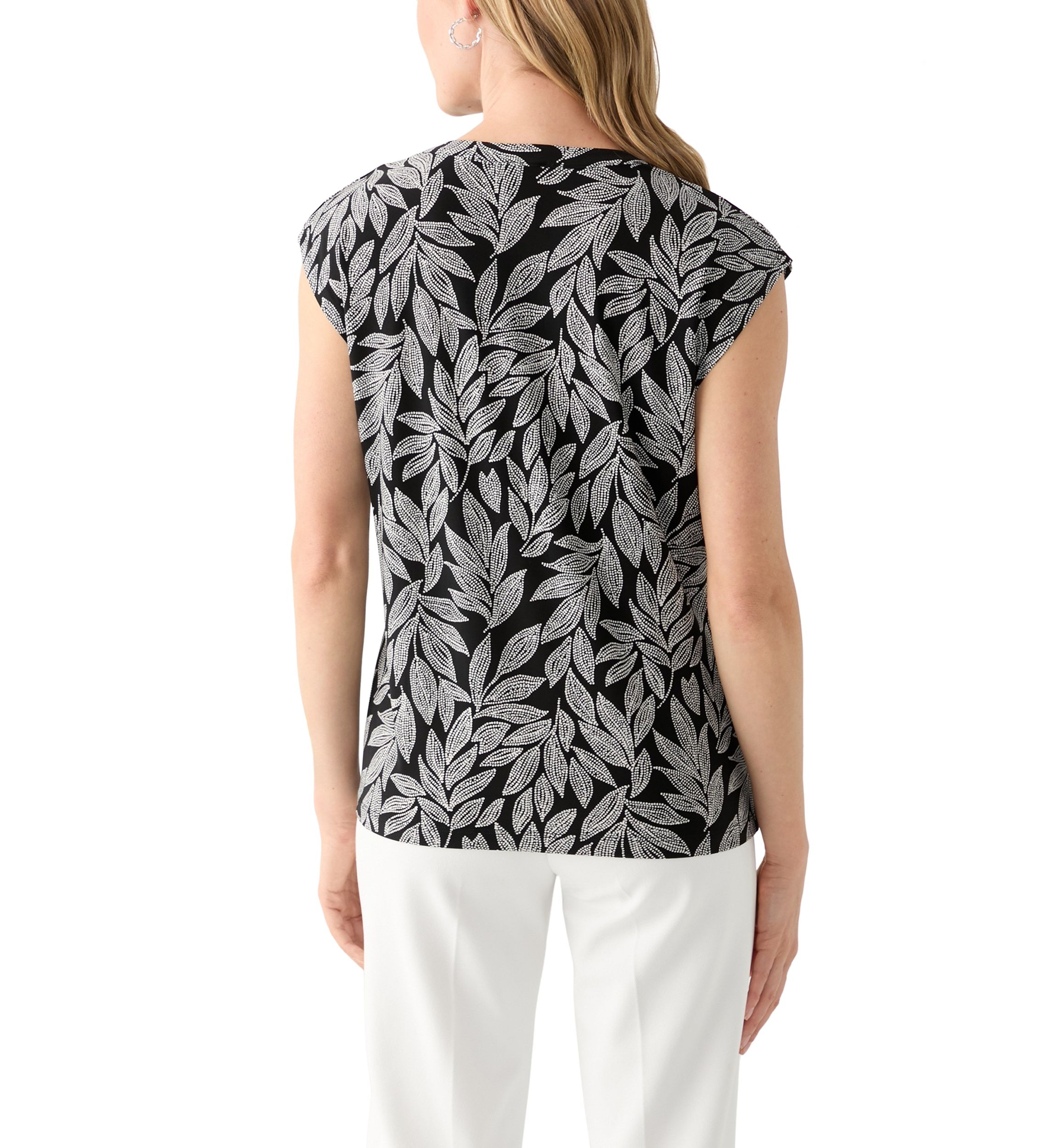 Petite Dolman Sleeve Printed Blouse