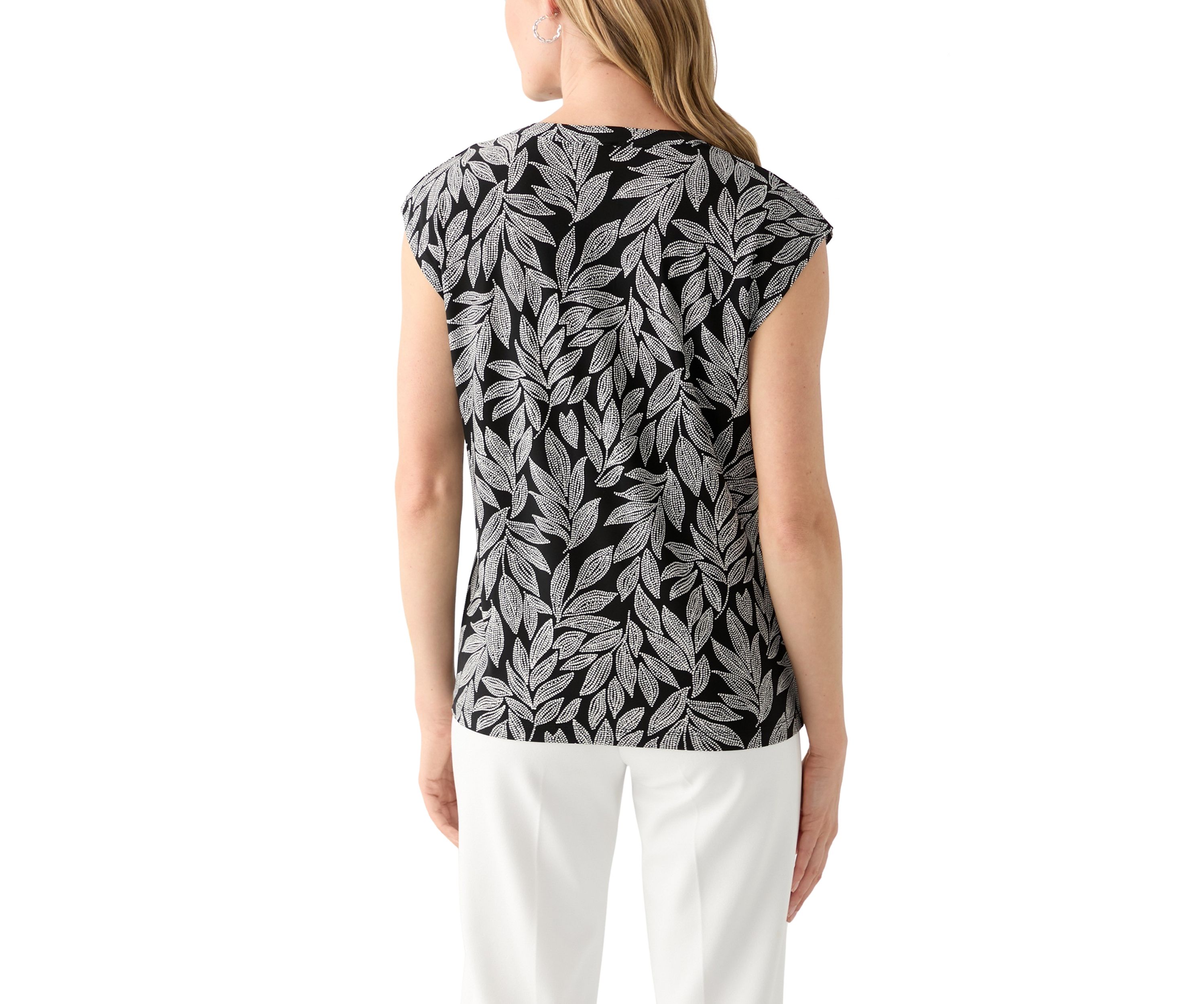 Petite Dolman Sleeve Printed Blouse