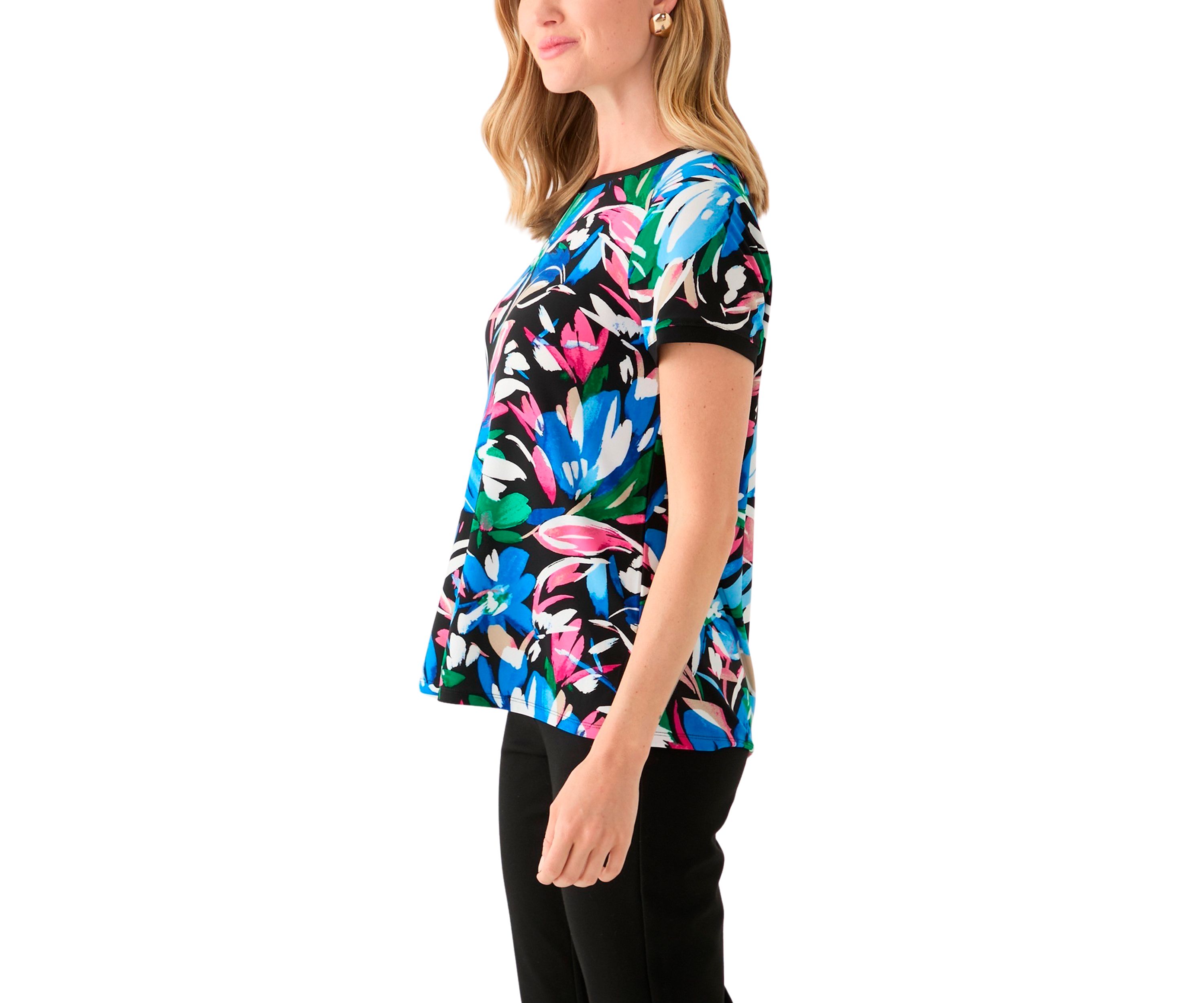 Petite Short Sleeve Printed T-Shirt 