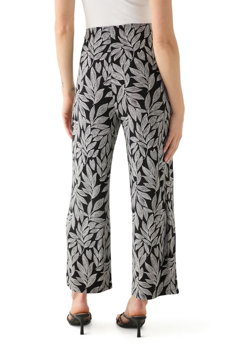 Petite Pull On Printed Wide Leg Pants