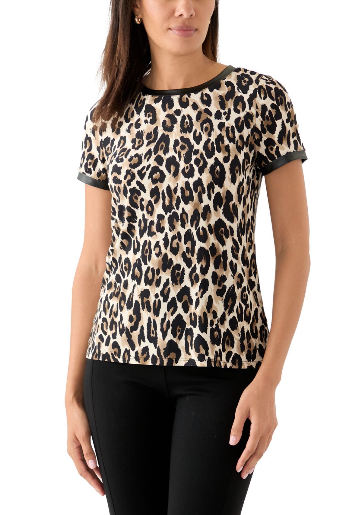 Womens Printed Button Back Top