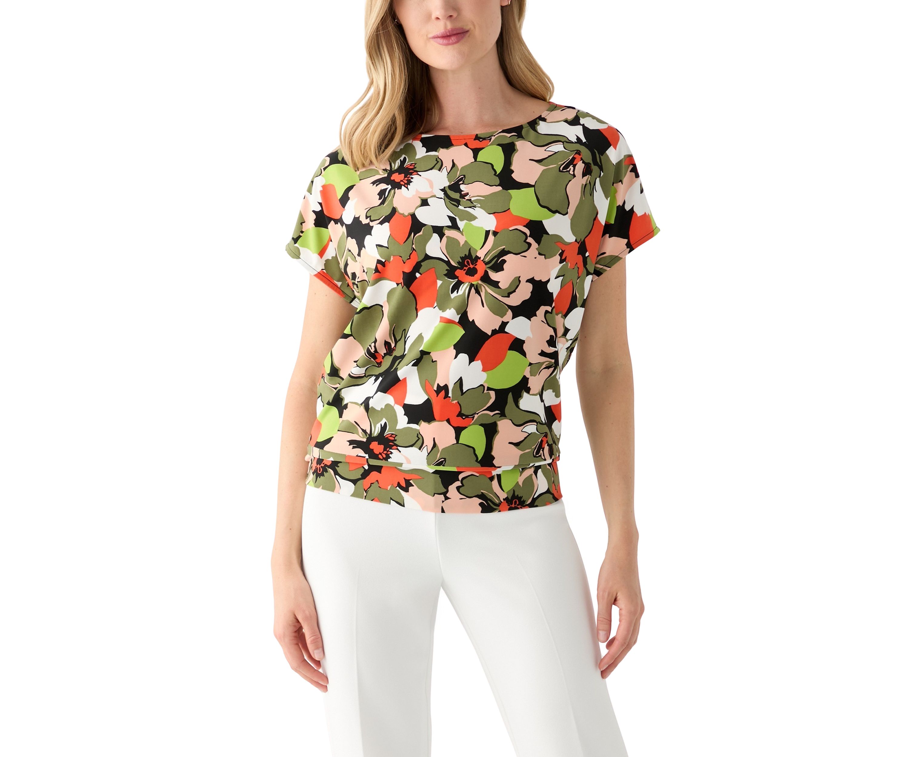 Petite Dolman Sleeve Banded Hem Top
