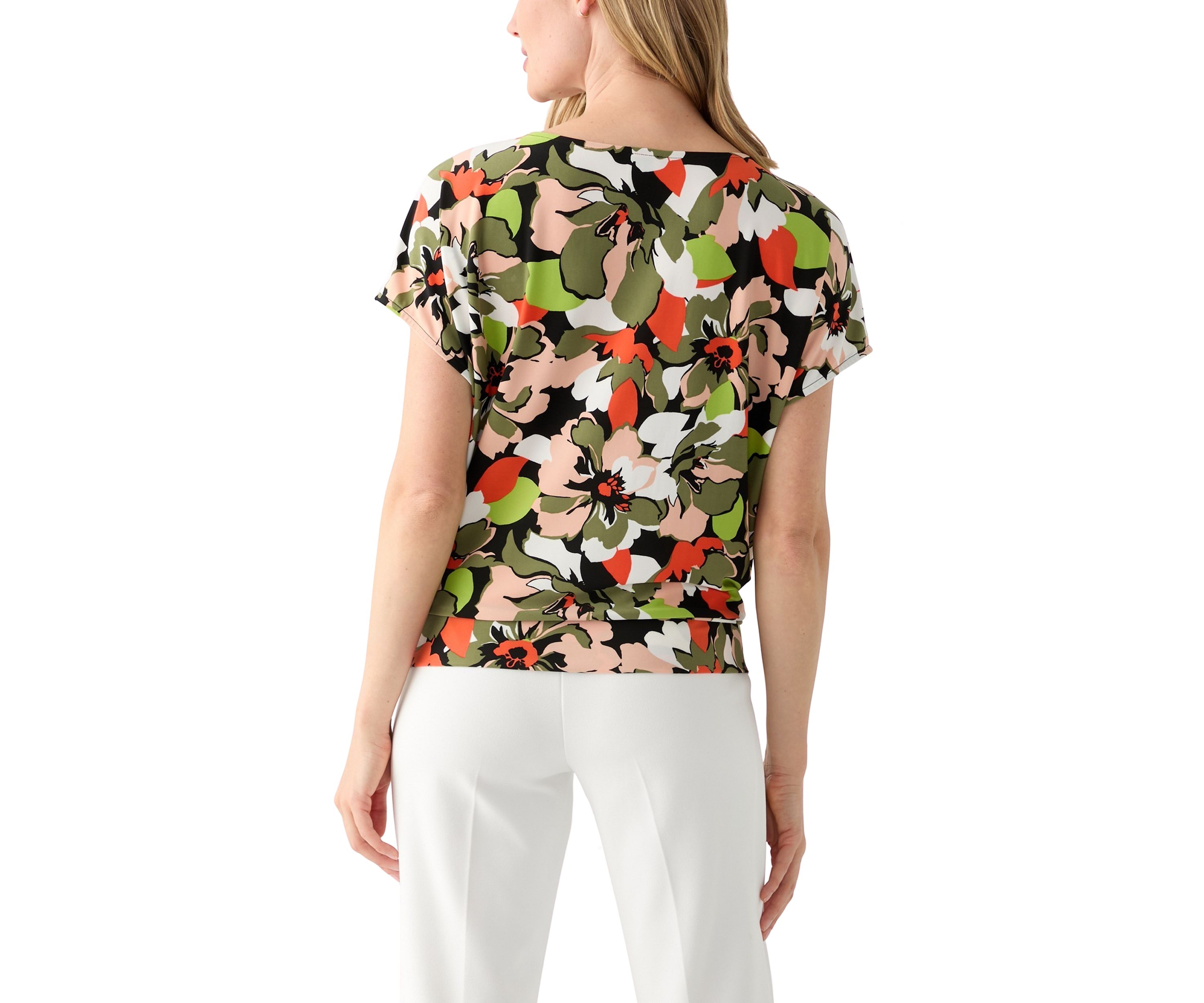 Petite Dolman Sleeve Banded Hem Top