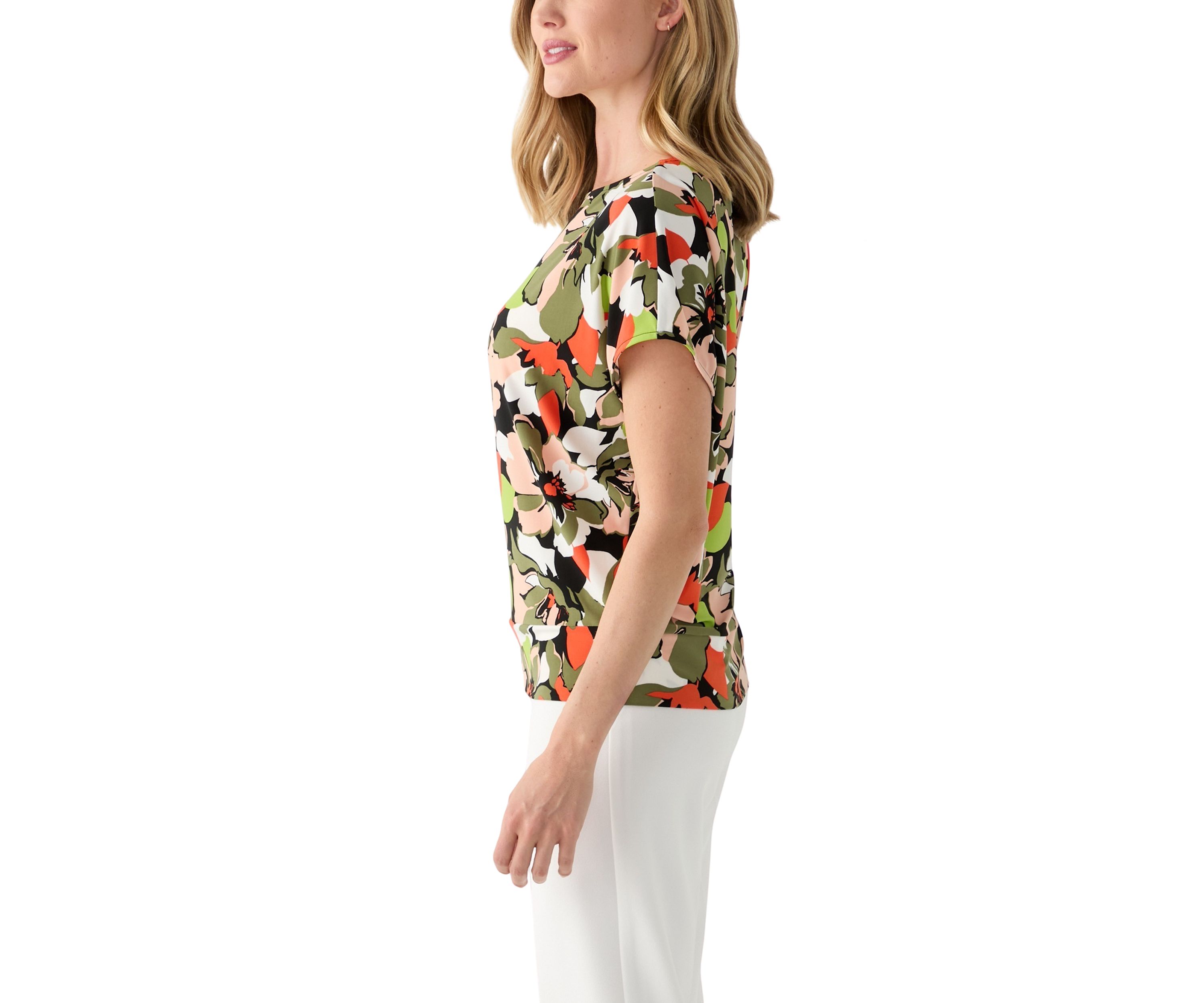 Petite Dolman Sleeve Banded Hem Top