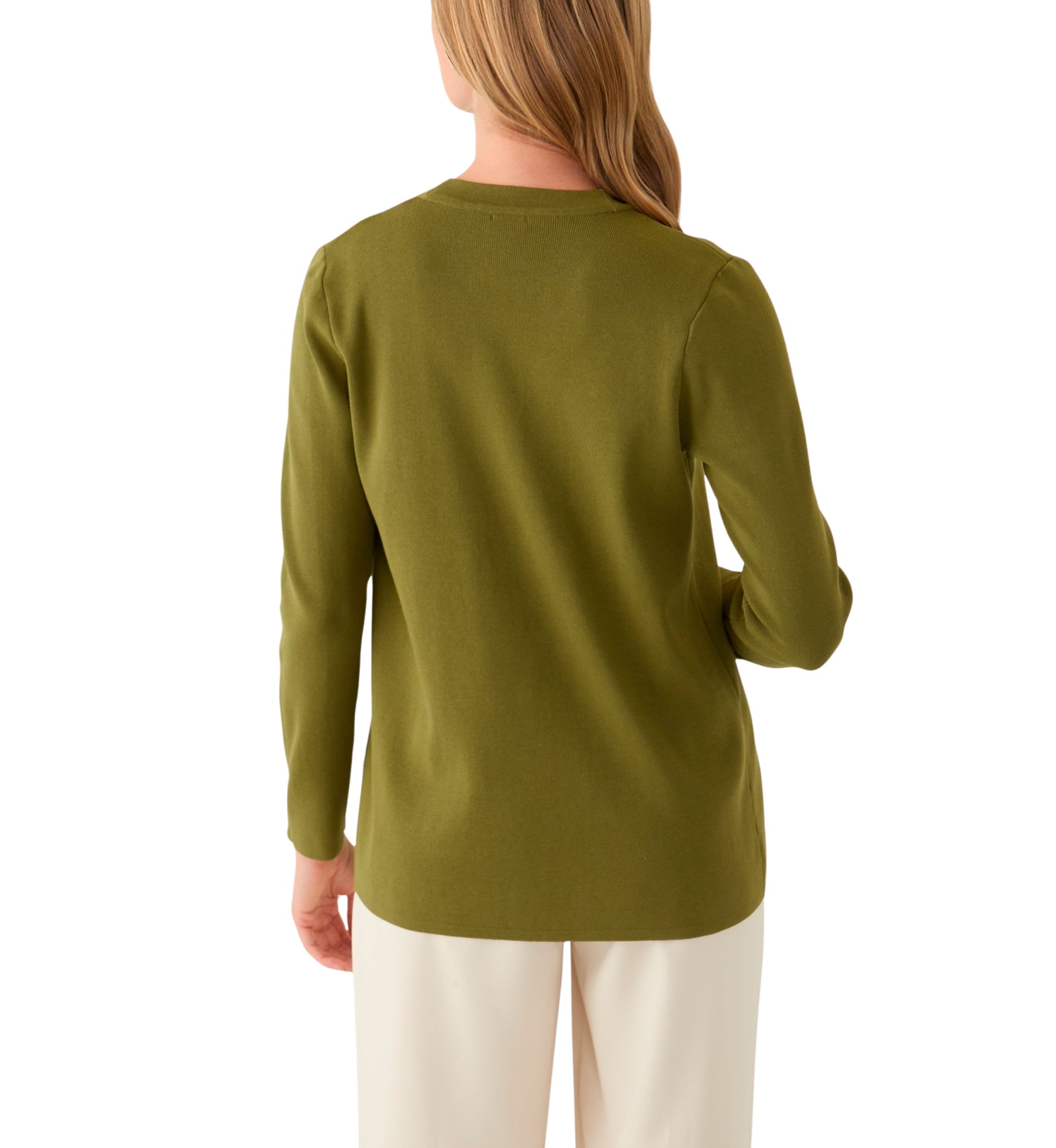 Petite Long Sleeve Open Front Cardigan