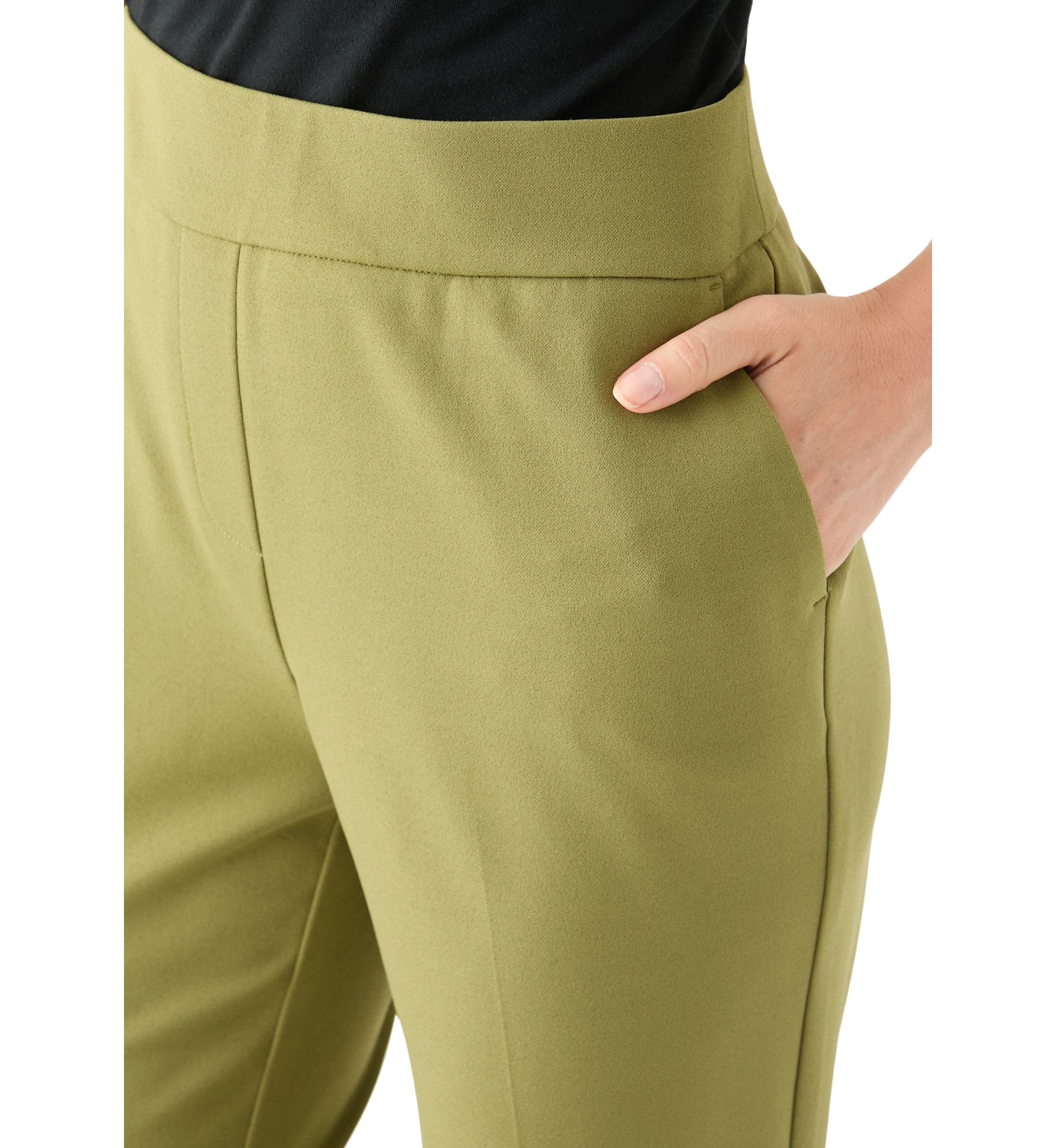 Petite Pull On Crepe Trousers