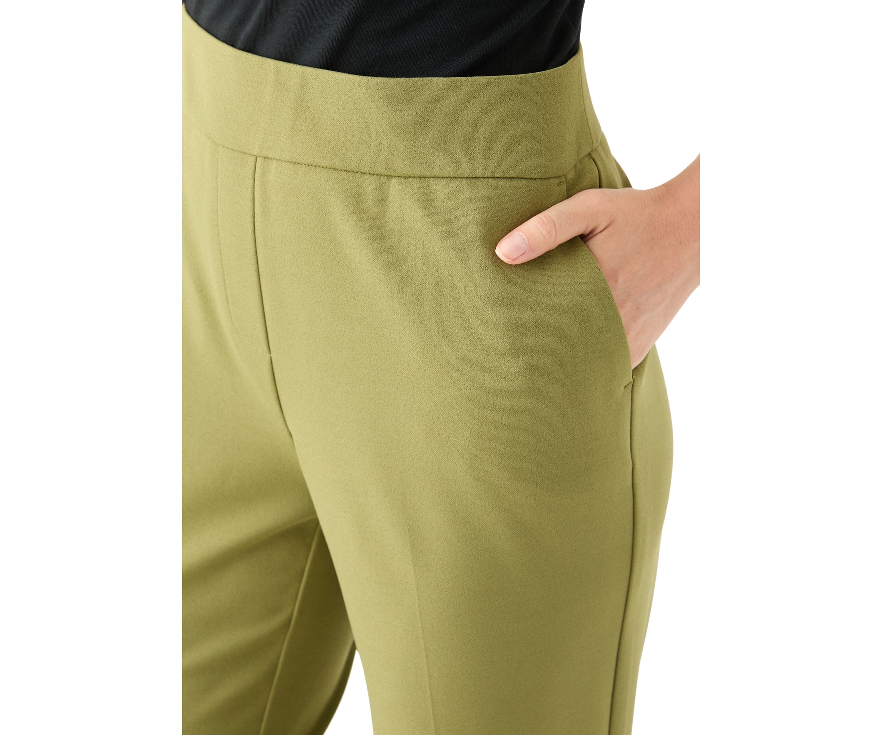 Petite Pull On Crepe Trousers