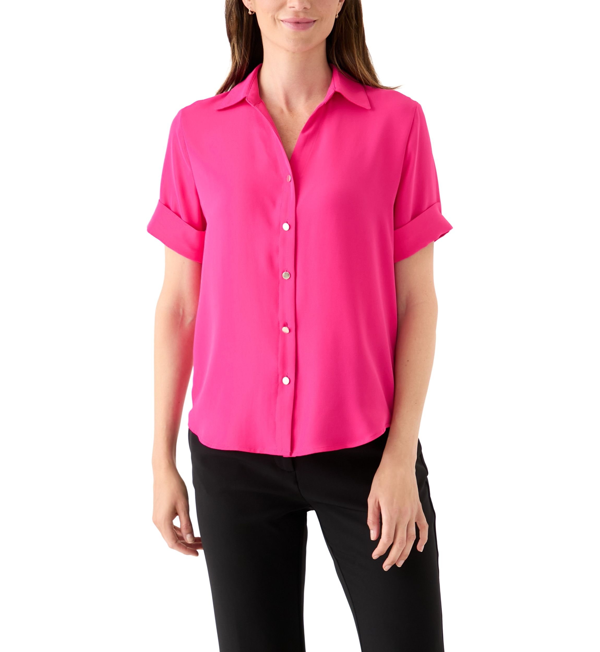 Womens Button Front Top