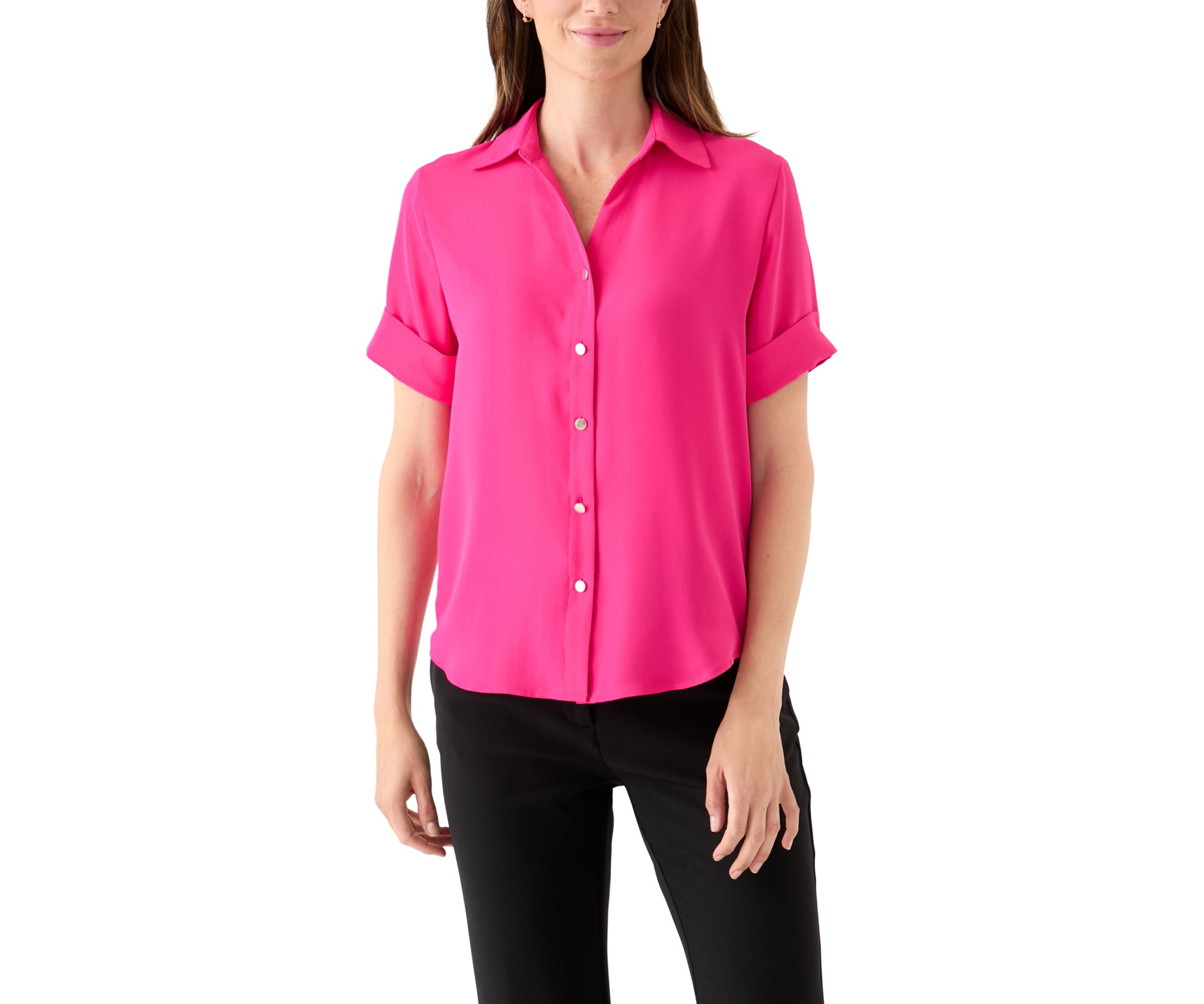 Womens Button Front Top